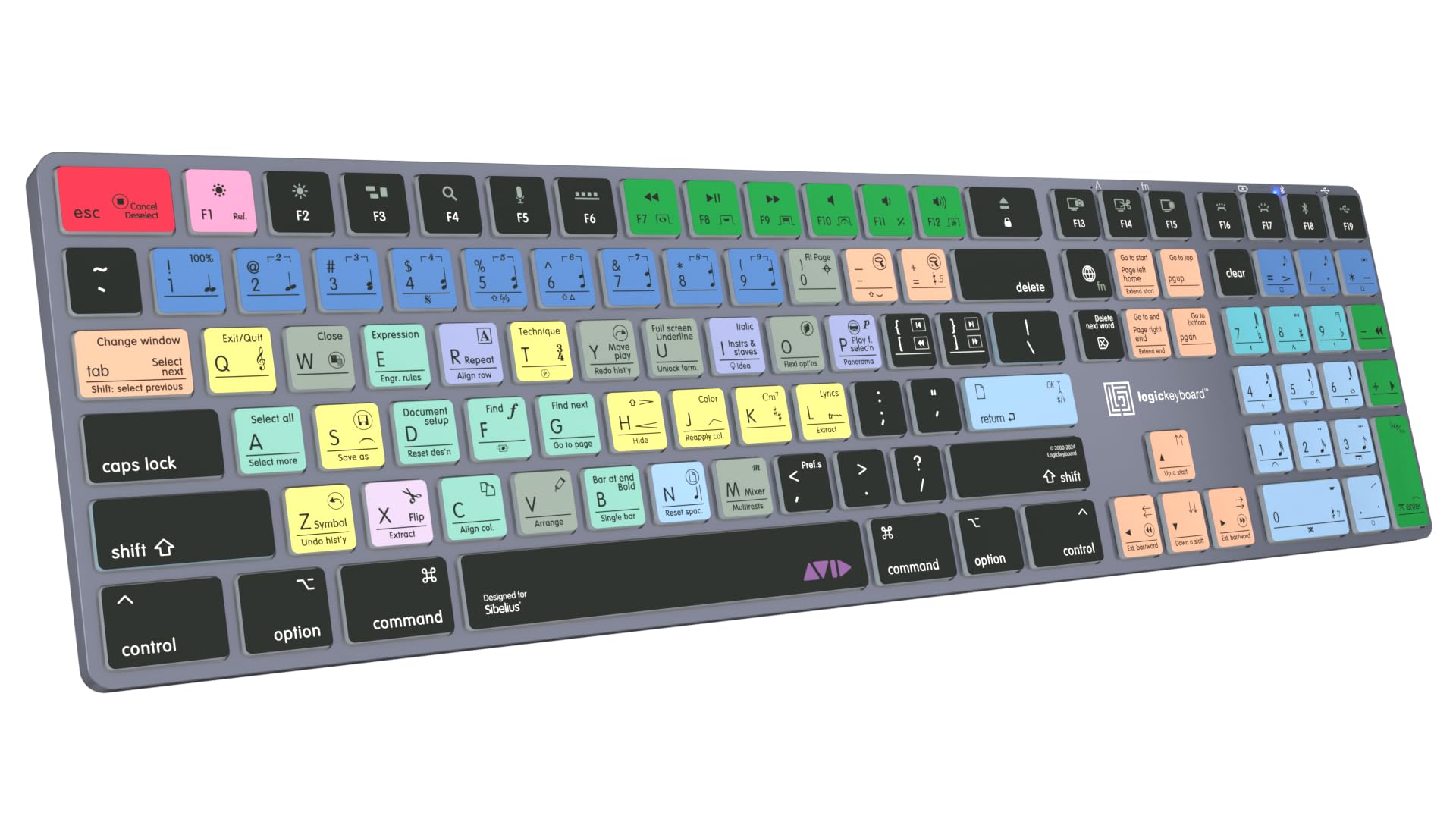 Amazon.com: Logickeyboard Titan Wireless Backlit Keyboard for Avid