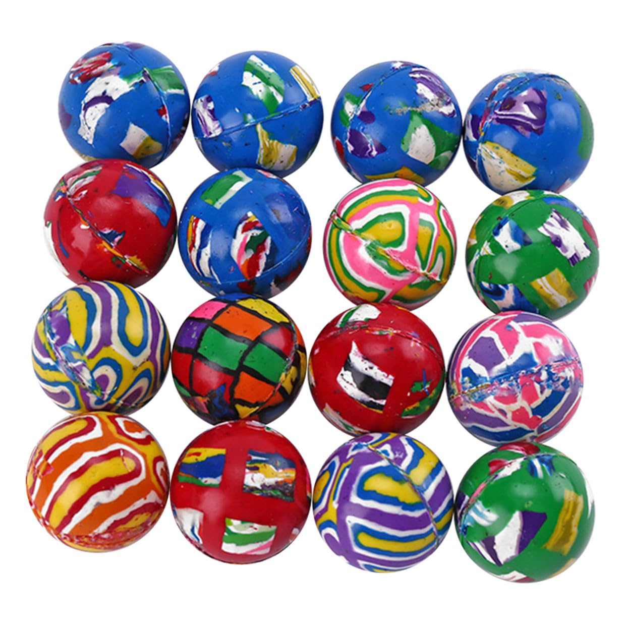 100 Palline Elastiche in Gomma Morbida e Inodore, Confezione da 100 Pezzi, Che Giocano e Feste, Colore Assortito e Dimensione Stili Multipli