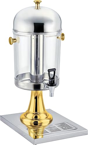 Winco Dispensador de jugo con detalles dorados, 7-1/2-Quart
