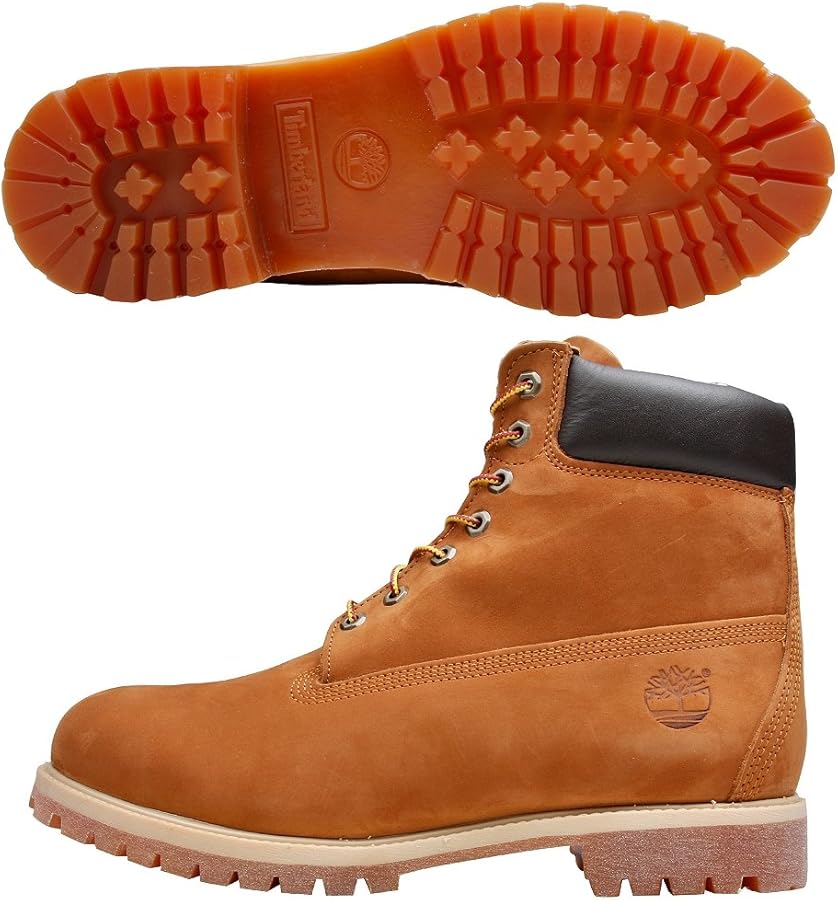 Timberland Men's 6 inch Premium Waterproof Boot, Rust Nubuck, 9.5