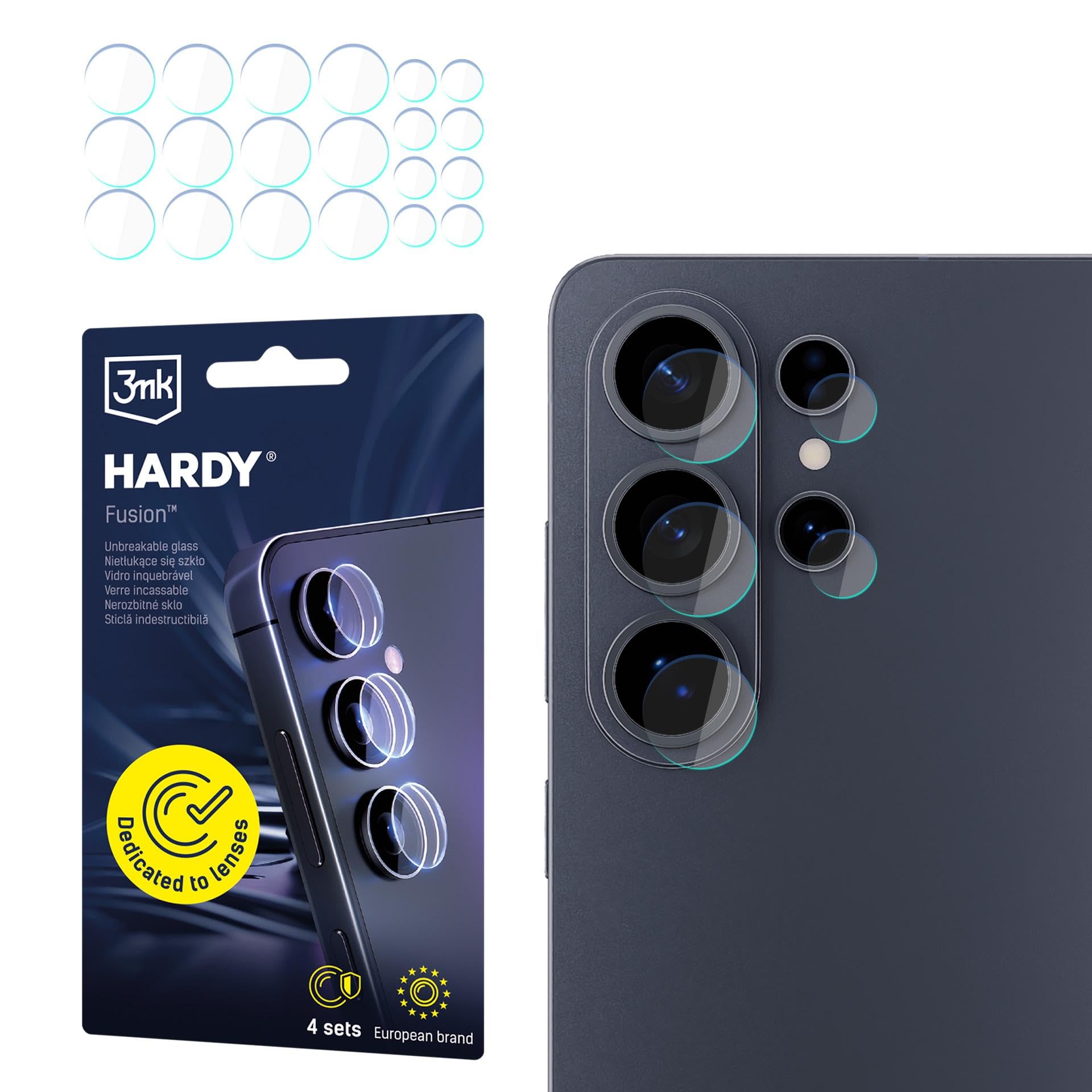 3mk Fusion Lens Protection Szkło Hybrydowe na Obiektyw do Samsung Galaxy S26 Ultra, Ochrona Soczewki, Bez Utraty Jakości Zdjęć, Niewidoczne