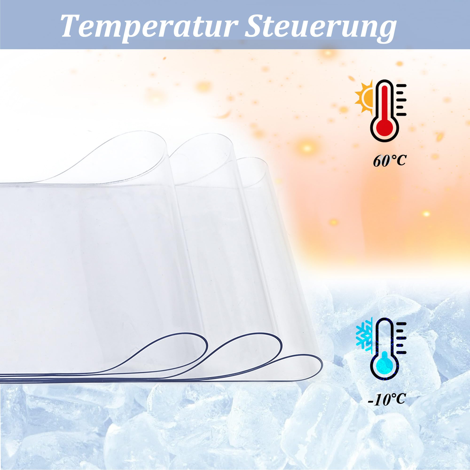 bimiti Lot de lamelles en PVC - 105 x 200 cm - Transparent - Coupe-vent - Imperméable - Pour chambre, magasin, supermarché, réfrigérateur