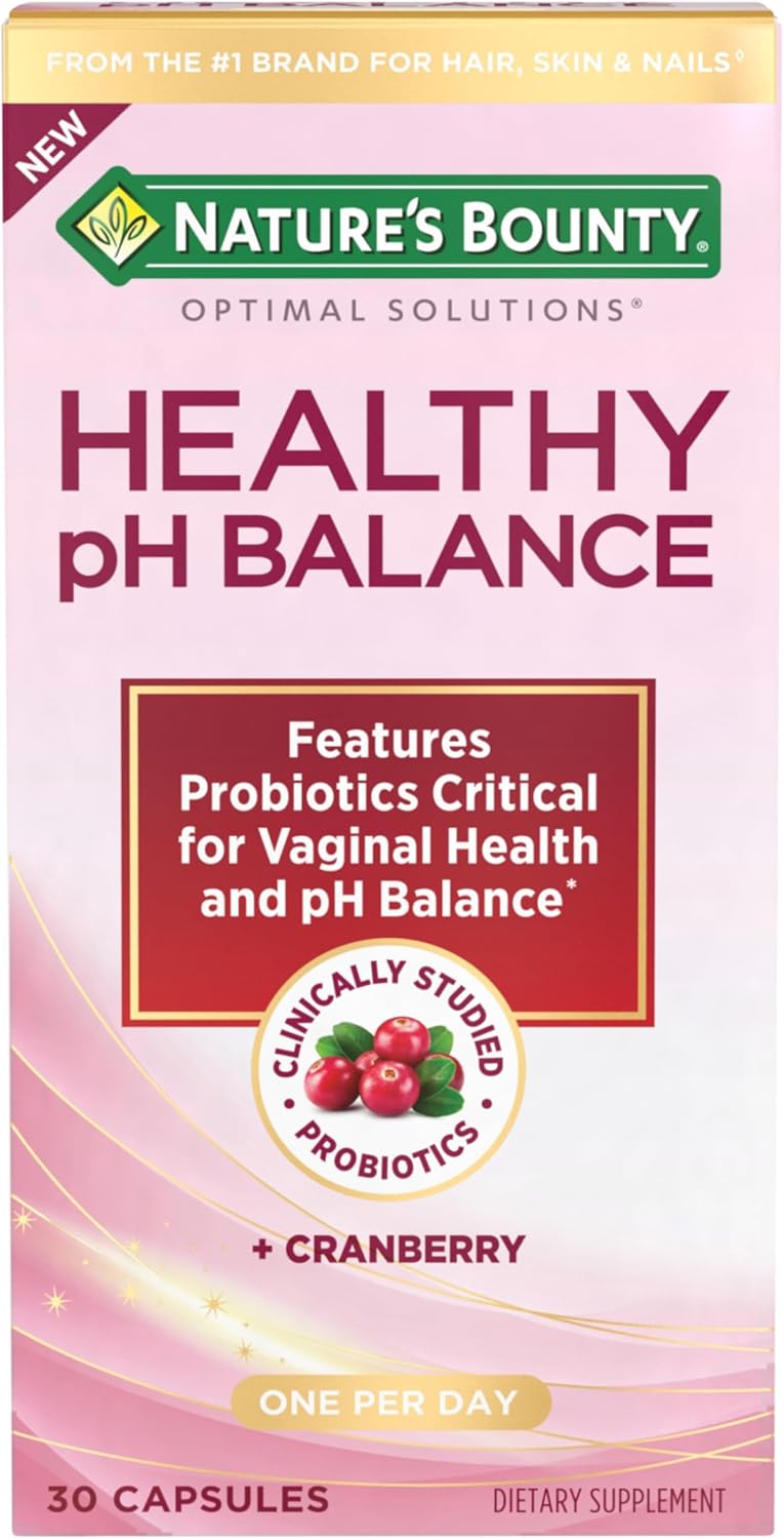 Nature’s Bounty Probiotics for Women, Vaginal Probiotics for Healthy pH Balance, 2 Billion CFU, Clinically Studied Probiotics, Optimal Solutions pH Balance Pills, 30 Vegetarian Capsules Nature’s Bounty Probiotics for Women, Vaginal Probiotics for Healthy pH Balance, 2 Billion CFU, Clinically Studied Probiotics, Optimal Solutions pH Balance Pills, 30 Vegetarian Capsules