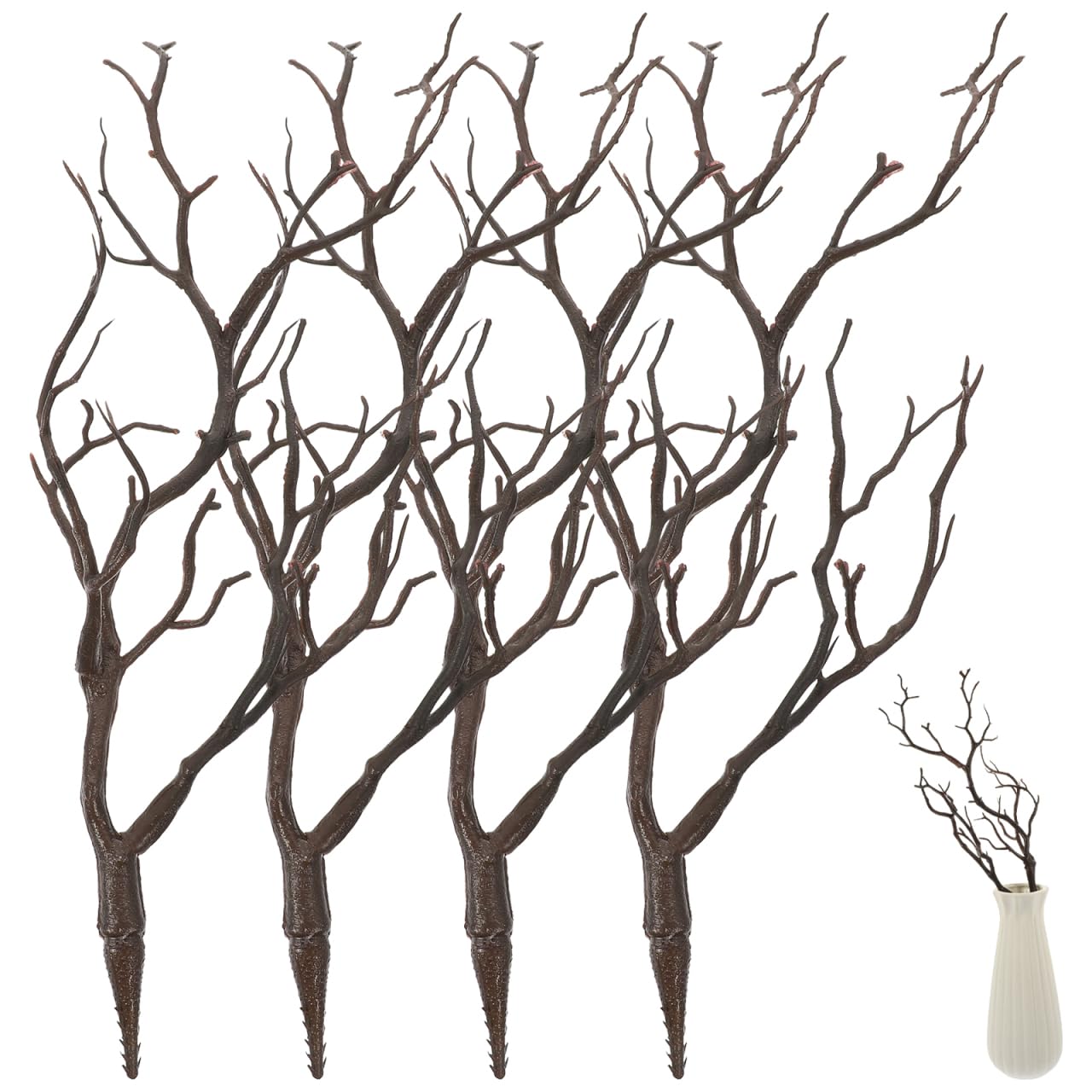 Branches d'imitation bois de cerf séché au fini texturé pour un accent profond en intérieur