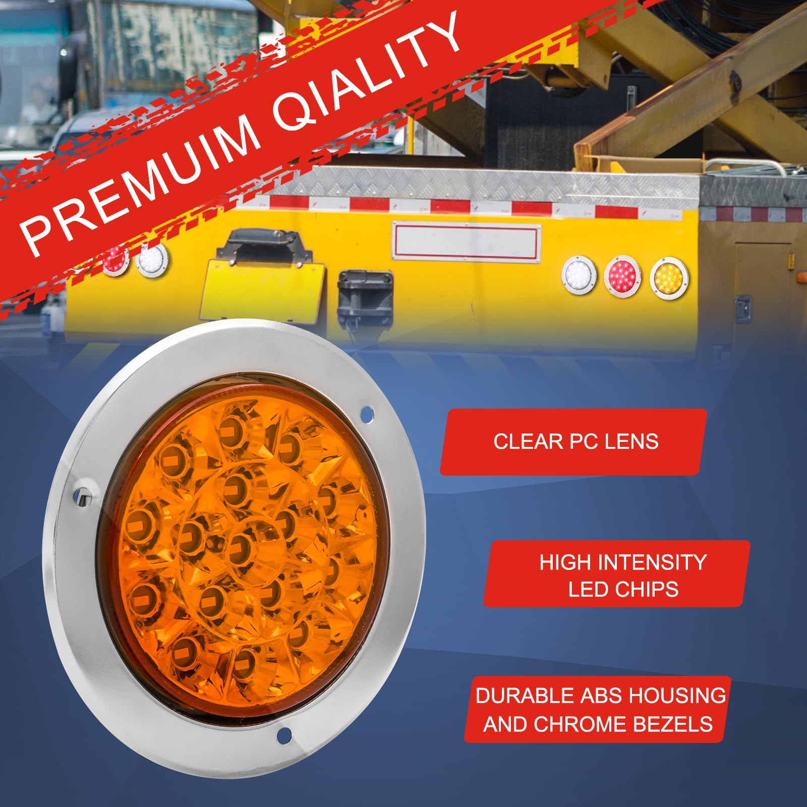 2PCS Fanali Posteriori LED Per Camion 12V-24V | Luci Stop, Frecce E Retromarcia - Impermeabili IP67 - Foto 4