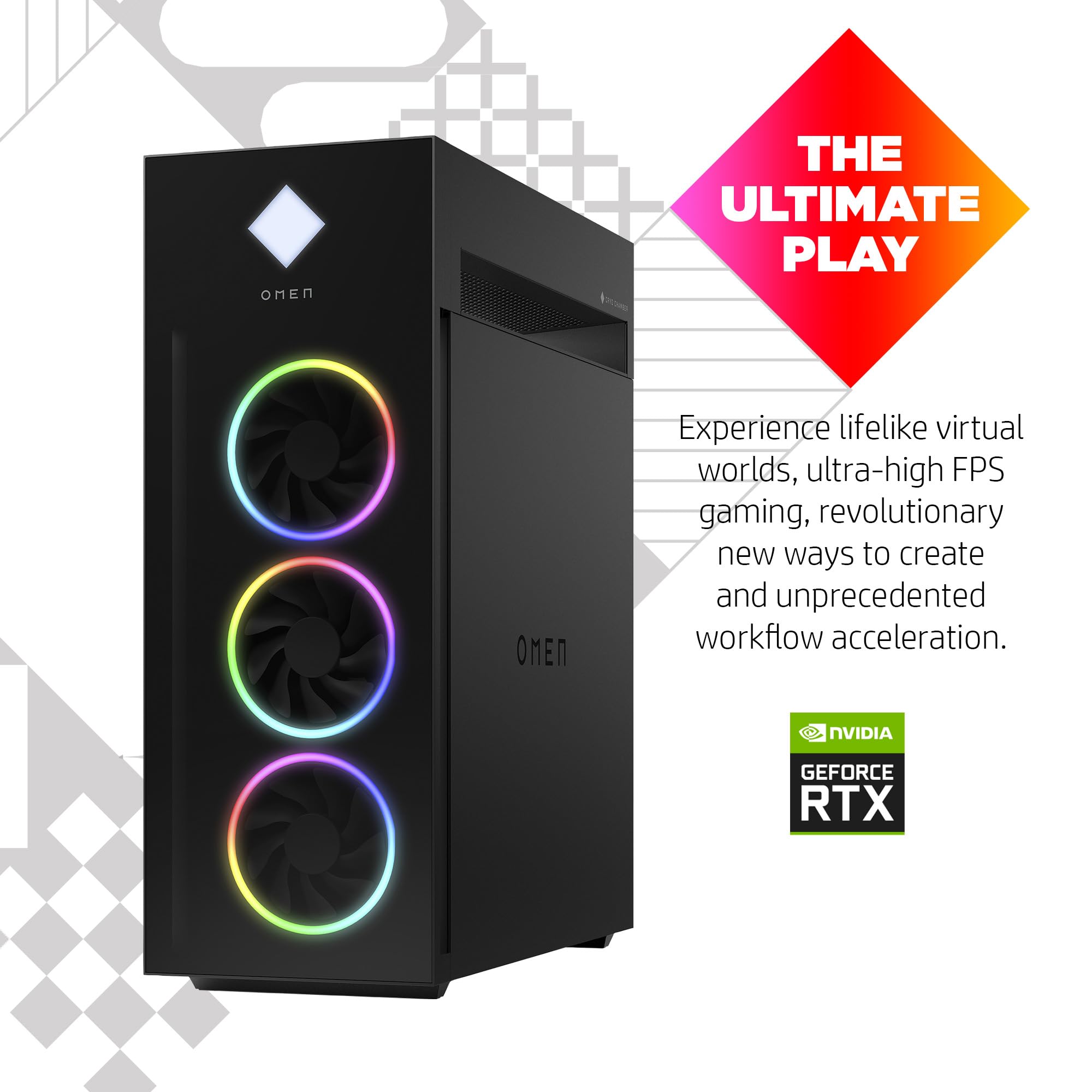 HP OMEN 45L Gaming Desktop, 13th Generation Intel Core i7-13700KF