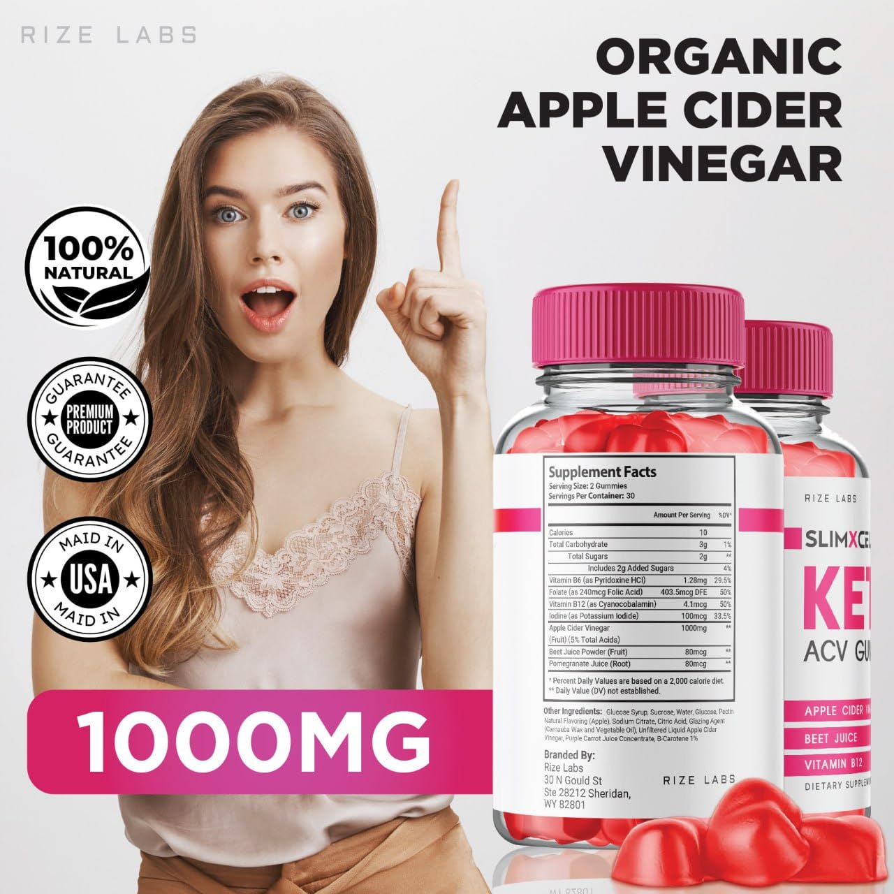 Amazon.com: rize labs - Slimxcel Keto ACV Gummies for Advanced