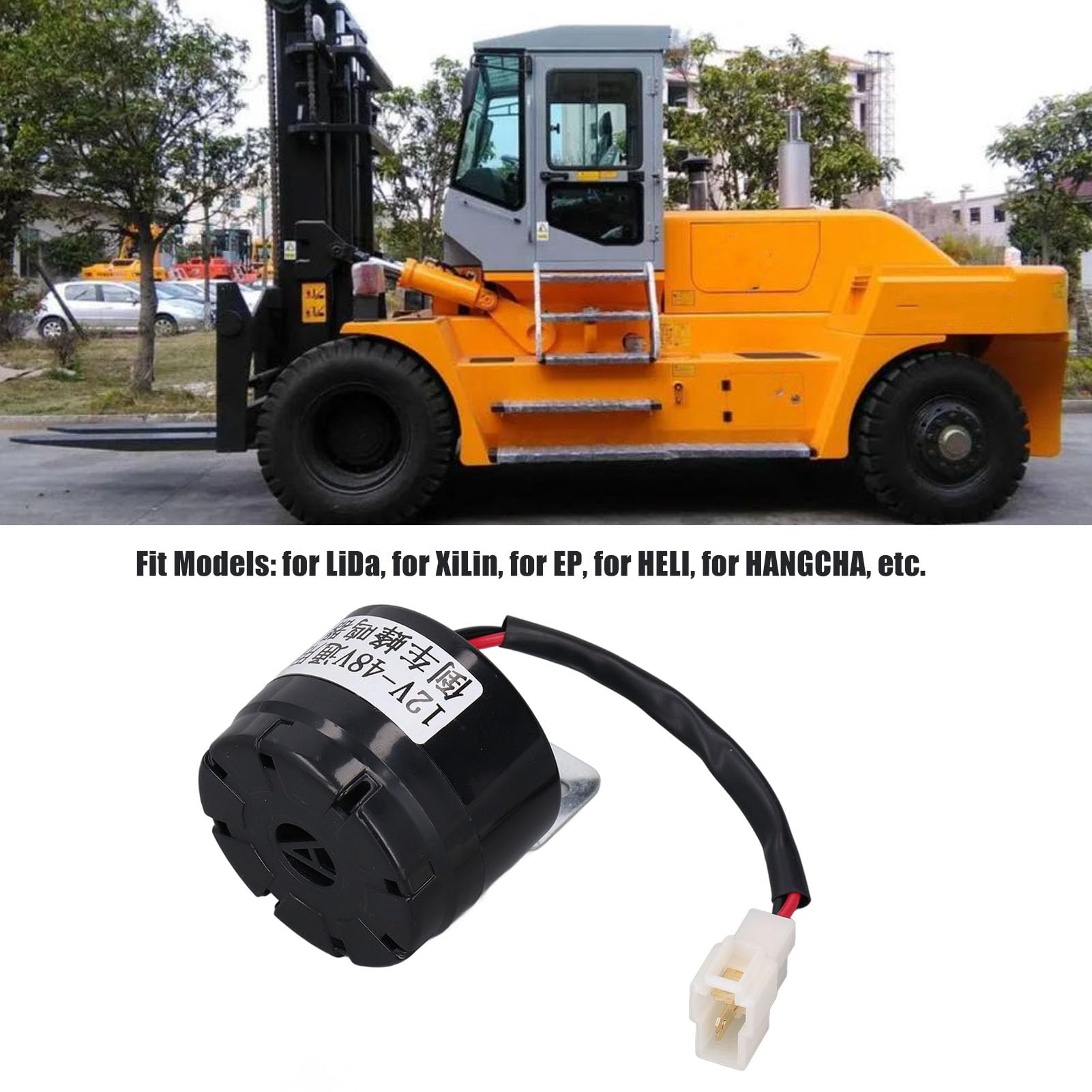 12-48V Forklift Backup Alarm with Wide Compatibility, Easy Installation for Electric Handling Vehicle Electric Forklift Buzzer