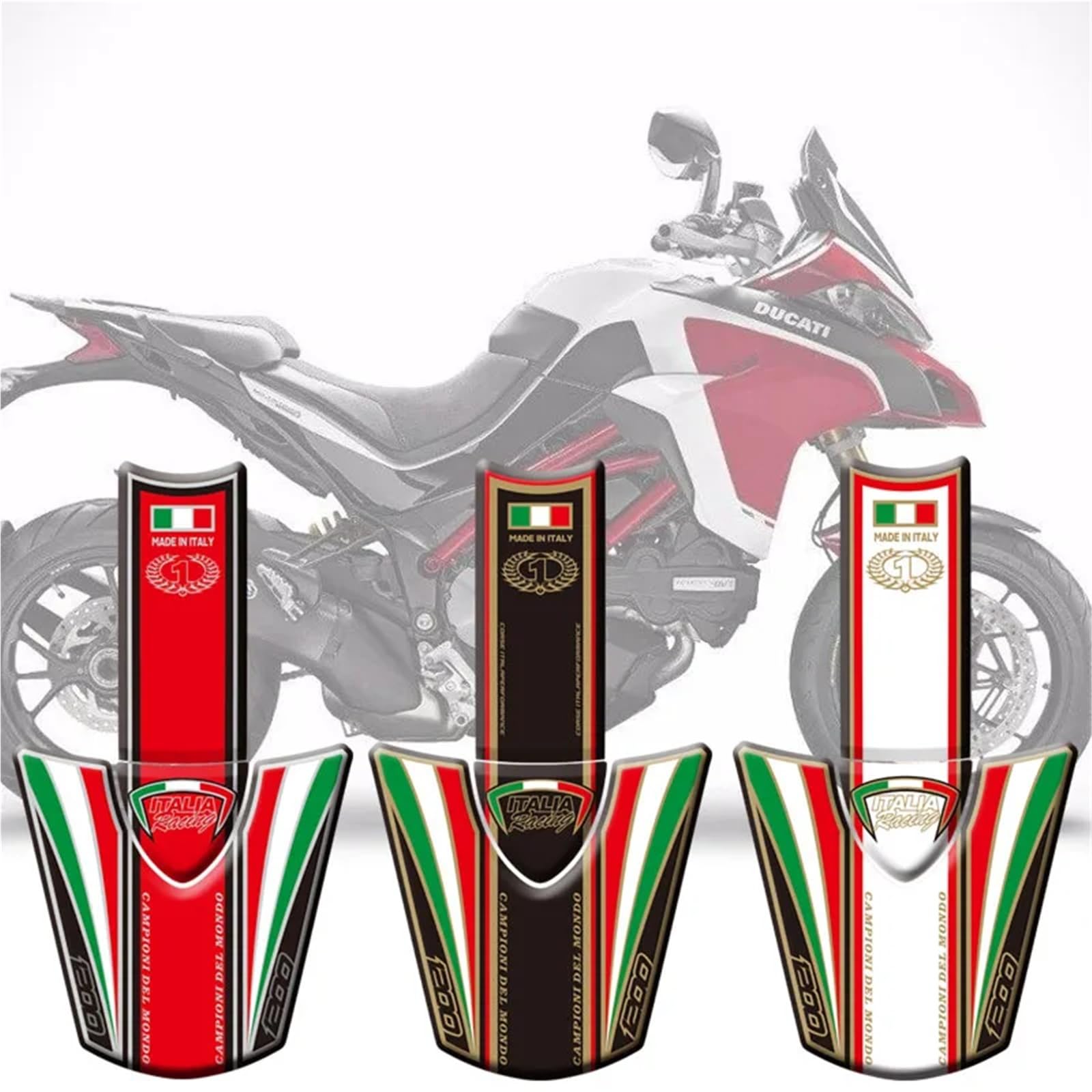 Dla Ducati Diavel 1200 2011-2017 Motocykl 3D Naklejki Na Zbiornik Paliwa Naklejka Na Zbiornik Paliwa Fishbone Naklejki Ochronne(Red)