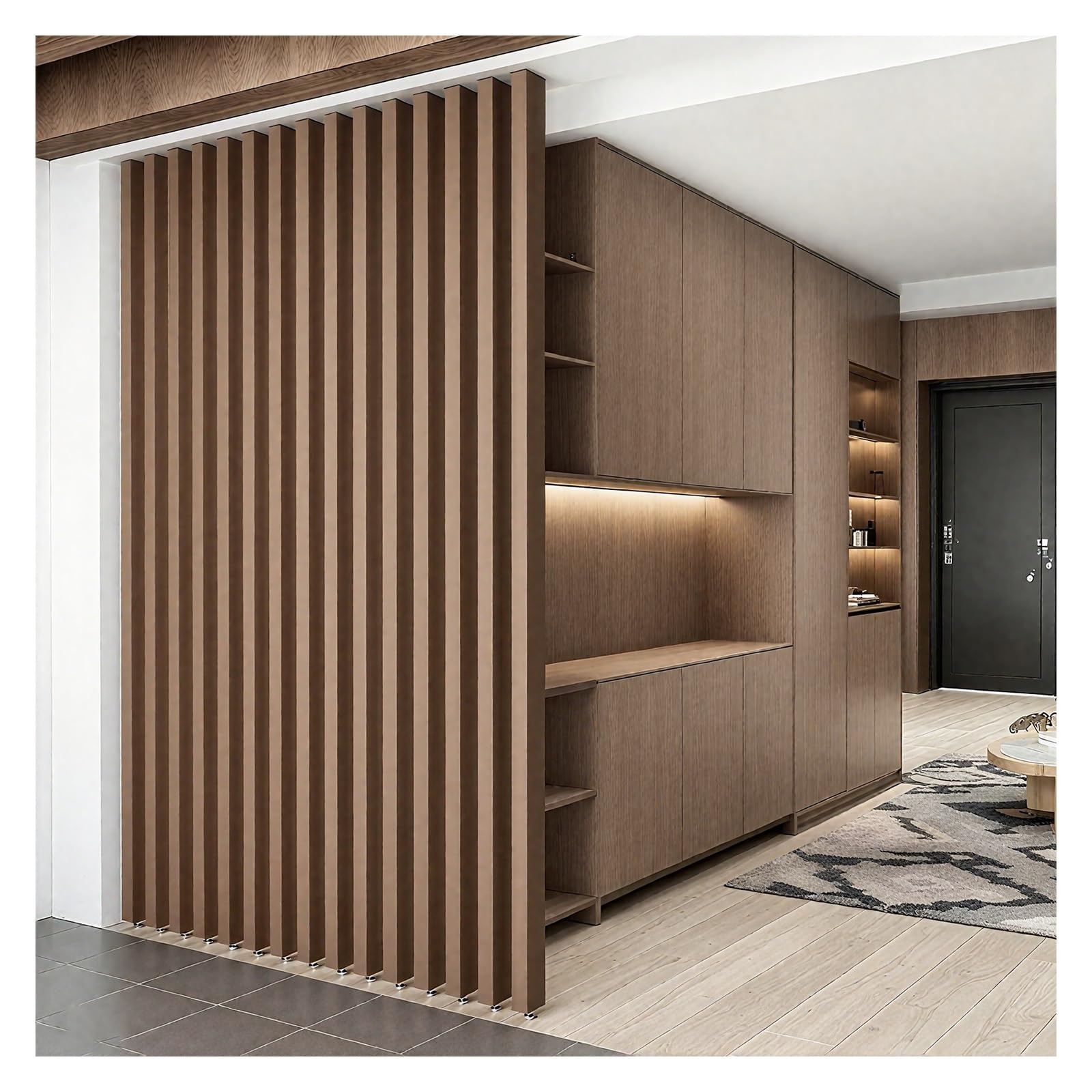 Wall Partition Post,Room Divider Room Partition,Restaurant Office Home Room Separator,Entrance Hall Partition Screen Column Floor to Ceiling,100 to 230cm Tall(7-pcs,220cm/86.6in/7.21ft)