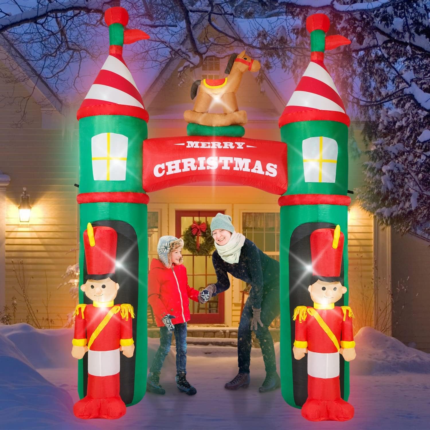 Buy JETEHO 9FT Christmas Inflatable Archway Outdoor Decorations with