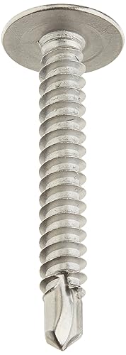 Miniatura 2 de Tornillo autoperforante de acero inoxidable 410, acabado liso, cabeza modificada de armadura, Phillips Drive, punta de taladro #2, tamaño de rosca