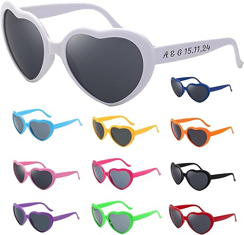 DFDG Gafas de corazón personalizadas, suministros de fiesta para bodas, fiestas de cumpleaños y ceremonia de graduación DFDG Gafas de corazón personalizadas, suministros de fiesta para bodas, fiestas de cumpleaños y ceremonia de graduación