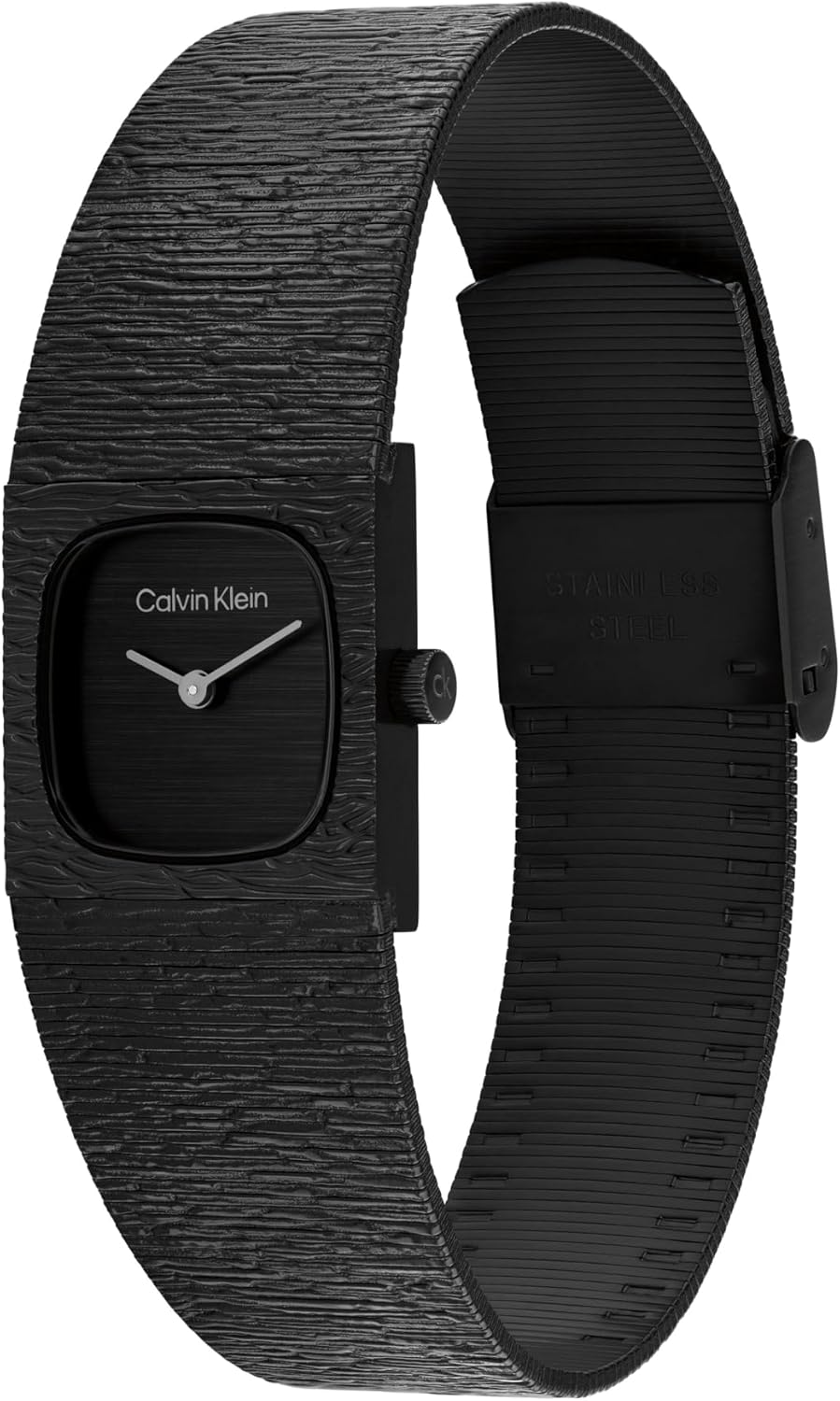 Calvin Klein Women’s Sophisticated Square Quartz Watch - Mini Square Case, Mesh Bracelet, Textured Dial, Water Resistant Up to 30m - Jewelry-Inspired, Contemporary Timepiece - Gift for Her 20mm