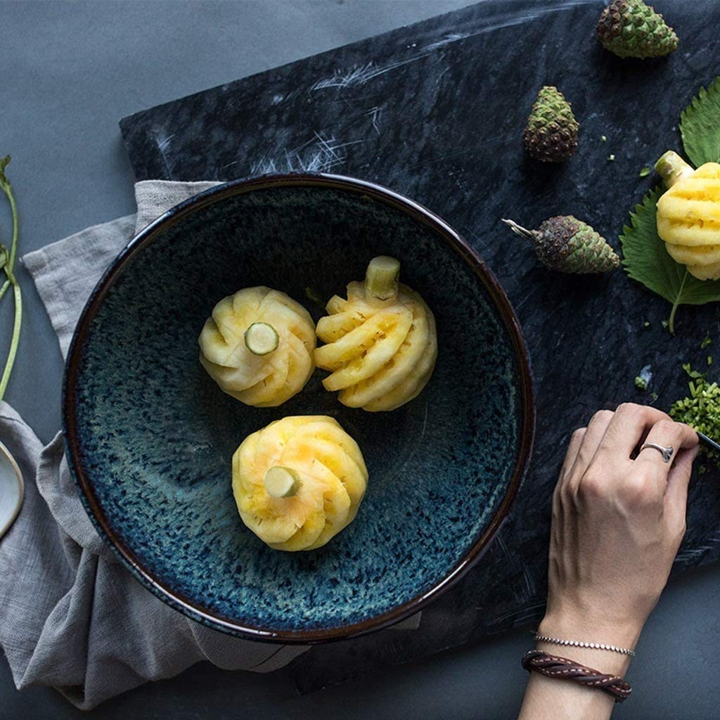 Cuenco de cerámica, Cuencos de Pasta, Conjunto de tazón de Ensalada de Frutas, Cuenco Grande para Comer, Cuencos, tazones de Servicio apilables