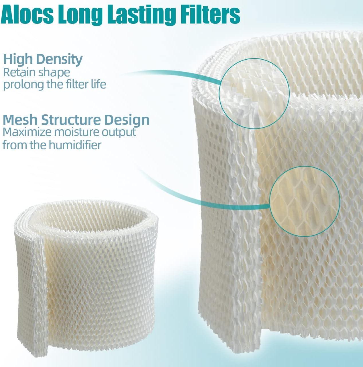 Alocs MAF2 Humidifier Wick Filter for Air-Care - Essick Air Moist Air MA0800 MA08000 MA0600 MA0601; Kenmore 32-15508 15408 154080 (2-Pack)