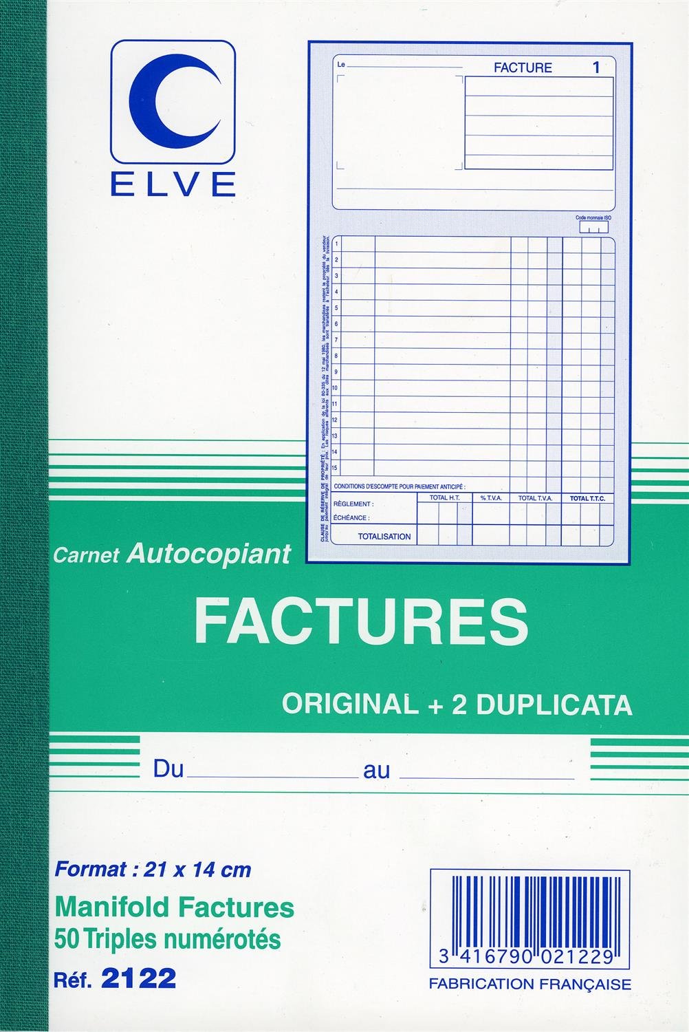 CARNET 'FACTURES' 210X140 50/3+0 (par 10)