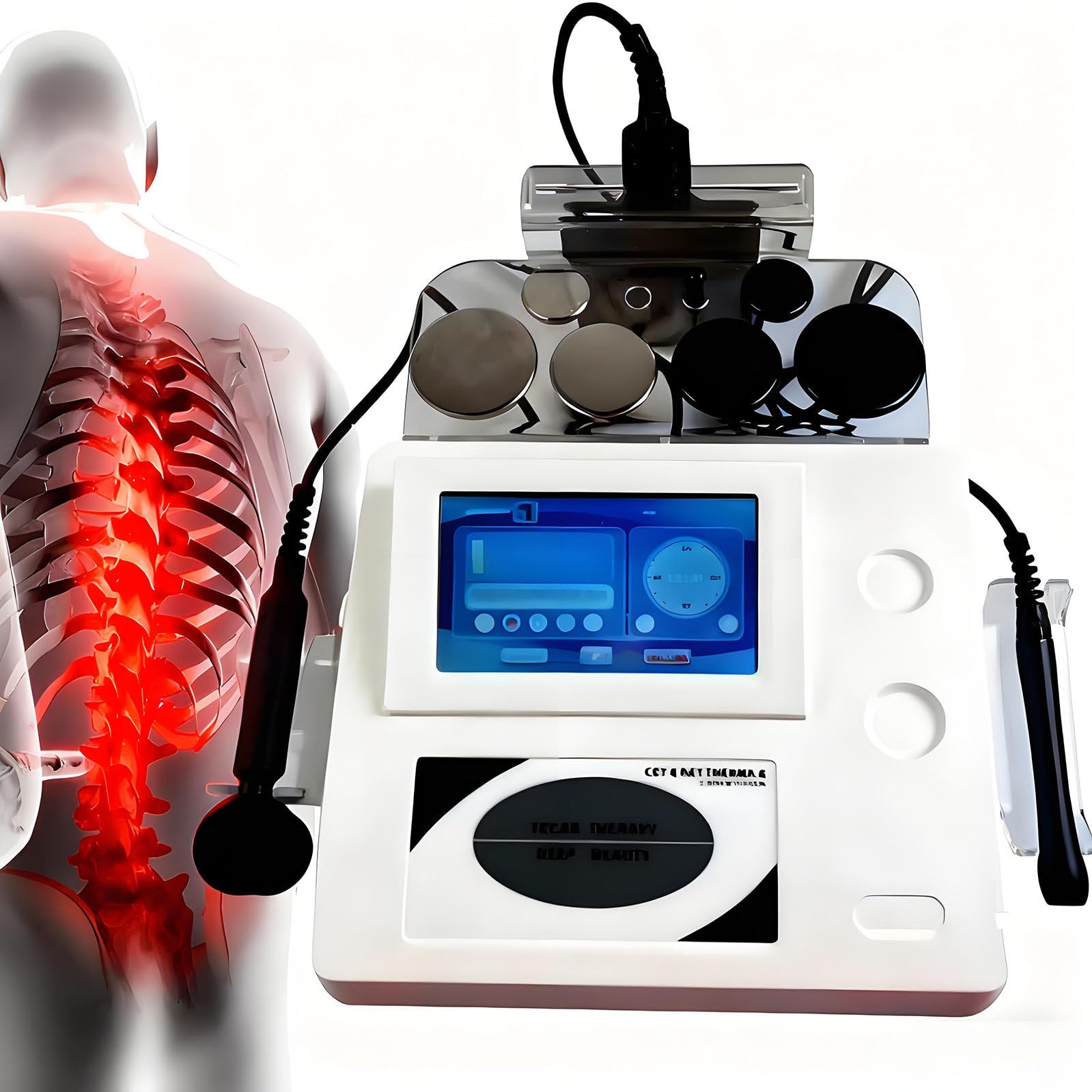 Apparecchi per Terapia Fisica per Gestione Del Dolore, Apparecchio per Terapia Tecar a 448 Khz, Apparecchio per Ringiovanimento Pelle Con Radiofrequenza Diatermica per Trattamenti Viso E Corpo