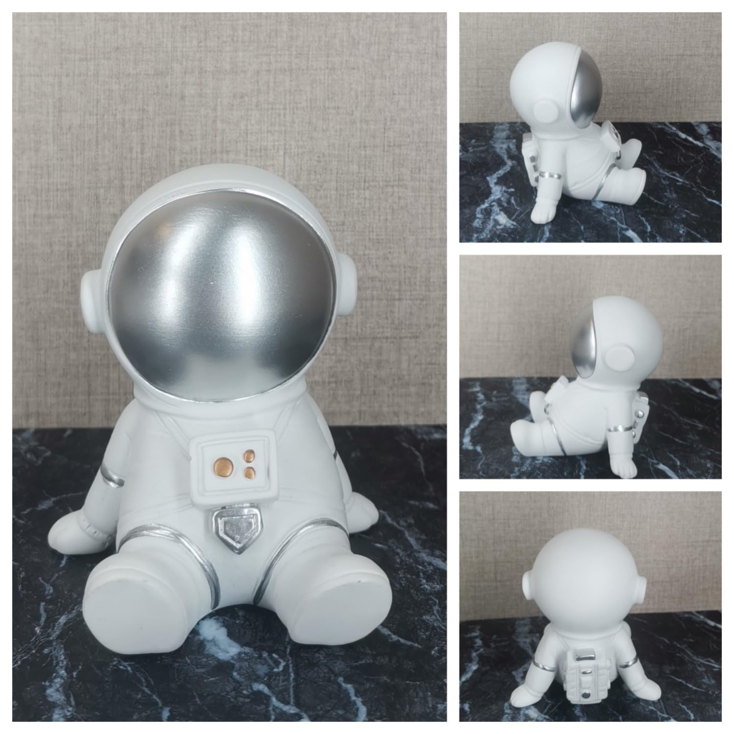Amazon.co.jp: Yahu Lando 宇宙飛行士像 - シルバー宇宙飛行士