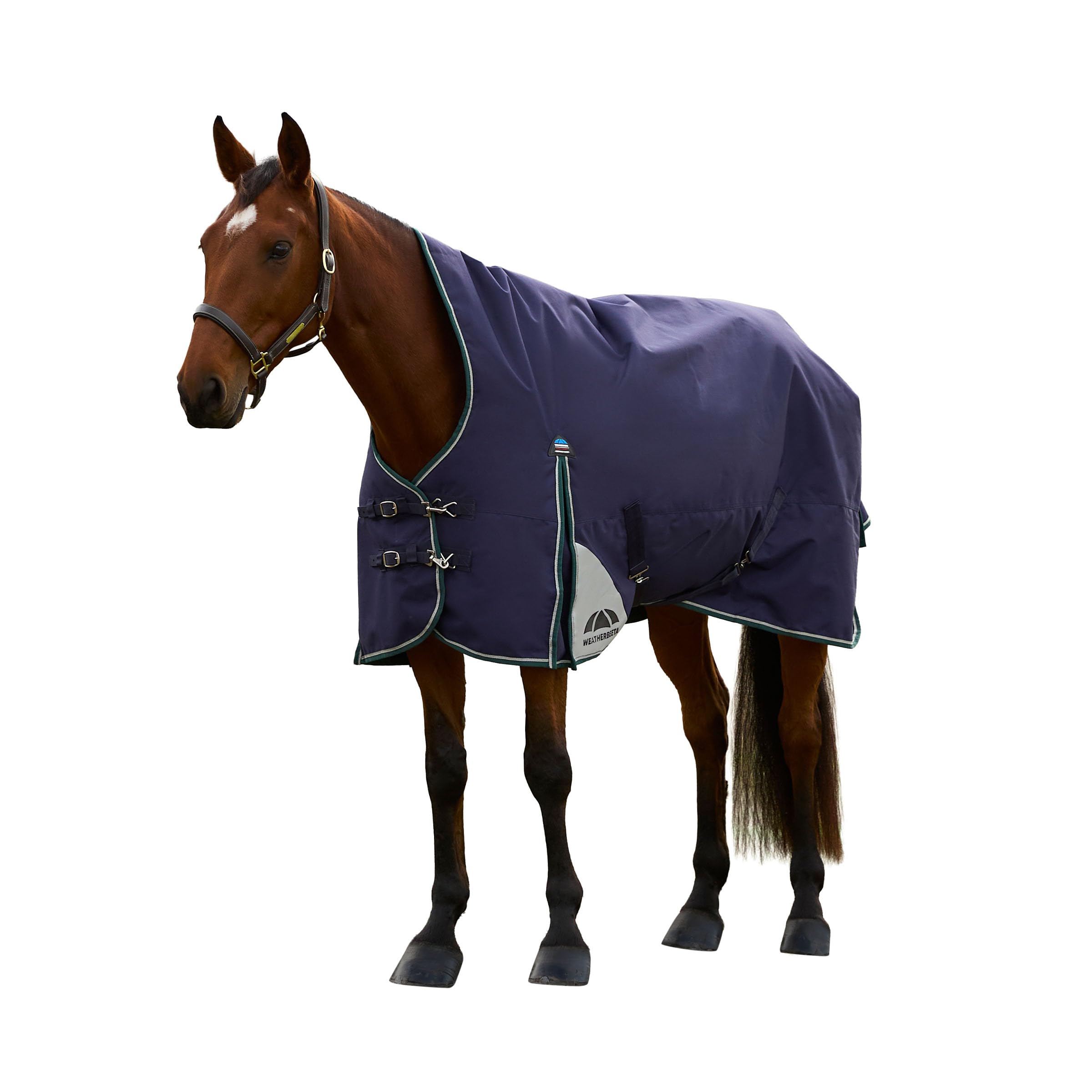 WeatherBeeta ComFiTec Plus Dynamic Turnout High Neck 100g, Navy/Forest Green, 6'5