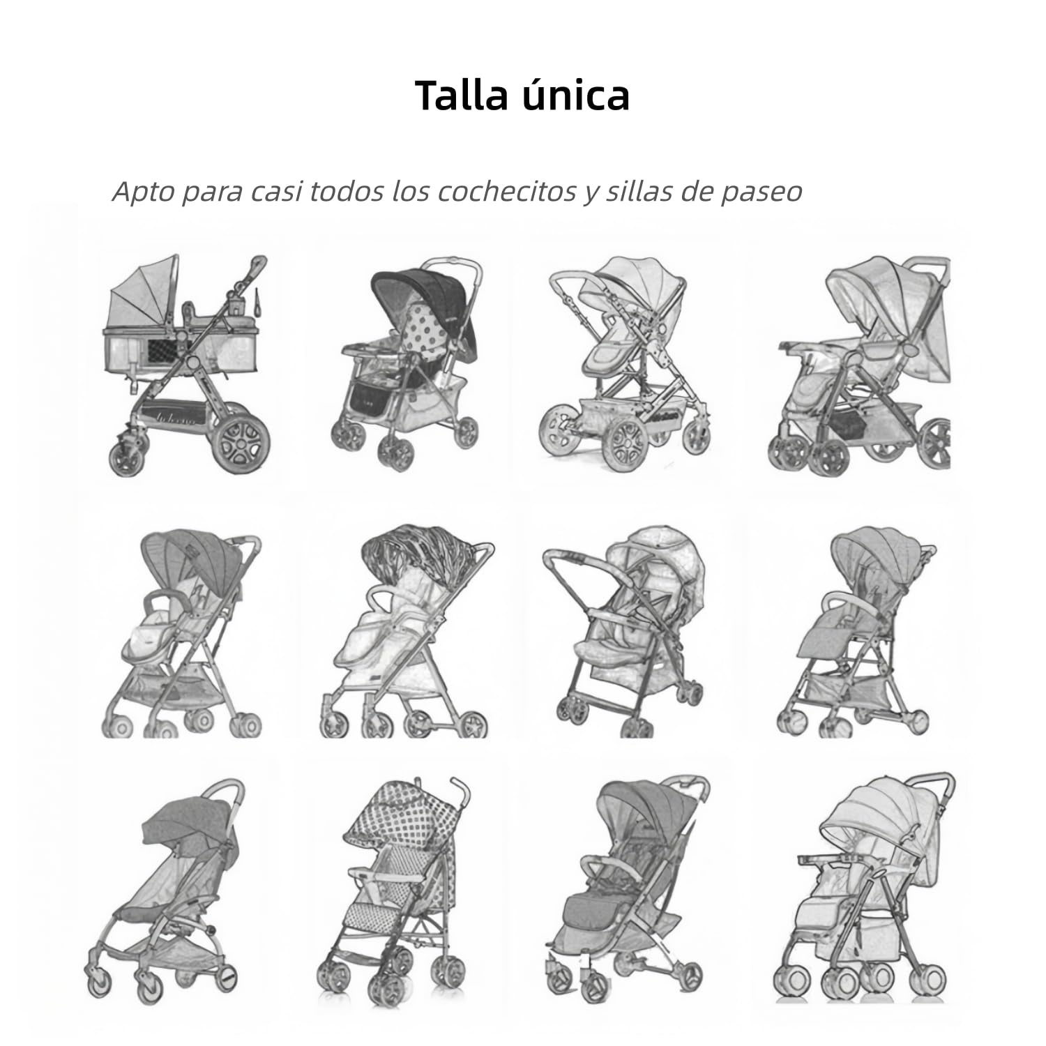 Bolso Carro Bebé Universal con 2 Portavasos Aislados y Monedero Extraíble, Bolsa Organizadora de Cochecitos Impermeable, Correa de Hombro Desmontable para Silla de Paseo y Carrito, Multifuncional