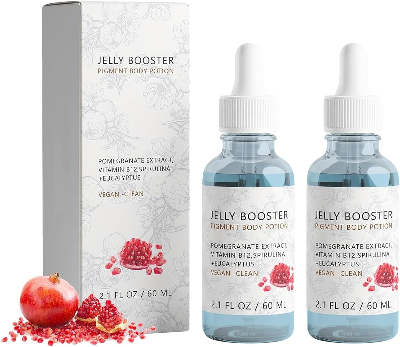 Jelly Booster Pigment Treatment Body Potion,Care Body Cream - Fast Absorbing for Face & Body, Improve Dark Spots, Hyperpigmentation and Acne Scars (2pcs)