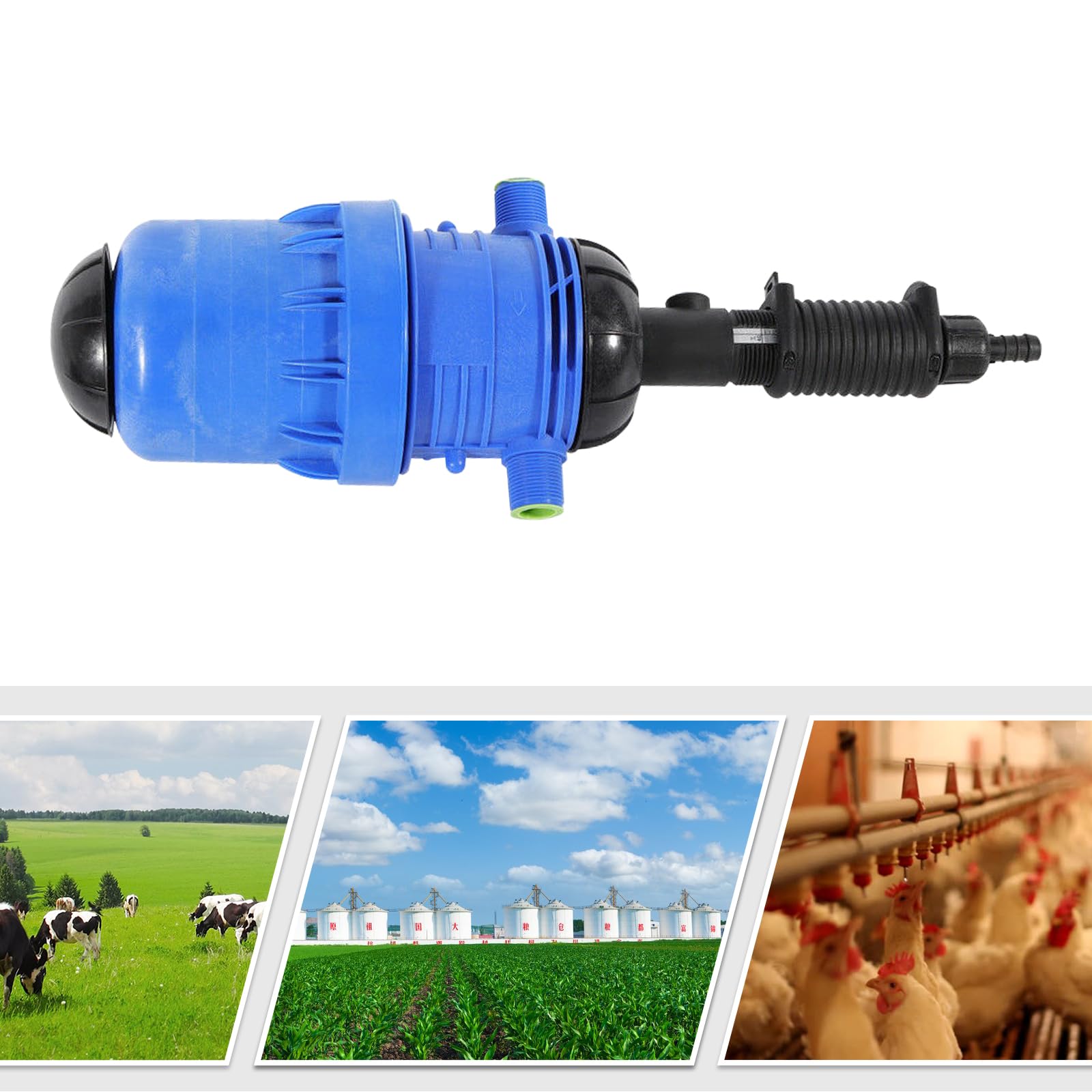 Iniettore di fertilizzante per irrigazione a goccia, 0,4%-4% 20-2500 L/h Macchina per fertilizzanti a goccia, Iniettore di fertilizzante, Pompa dosatrice ad acqua, Iniettore di fertilizzante chimico