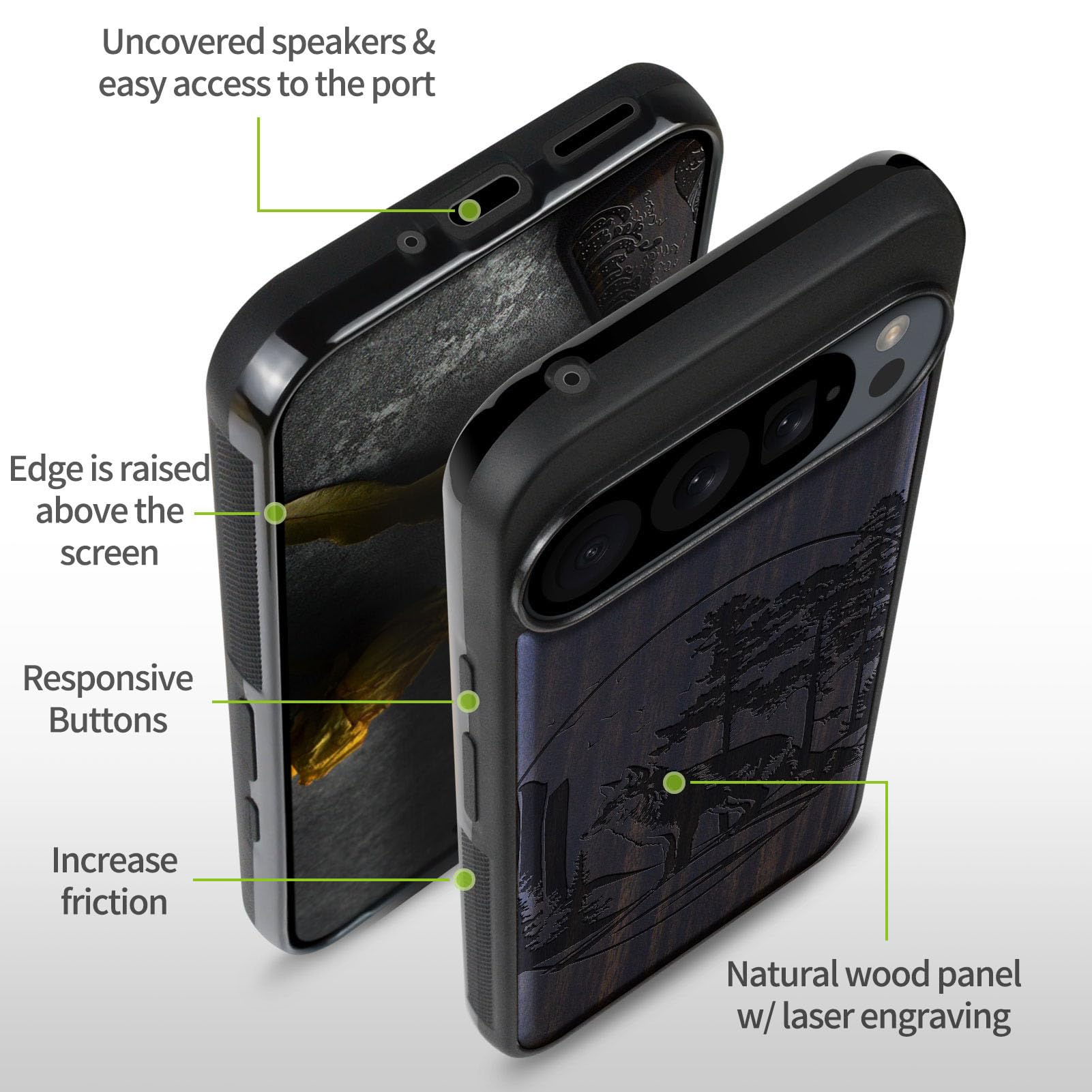 Carveit Custodia Compatibile con Pixel 9 Pro XL Case Antiurto con