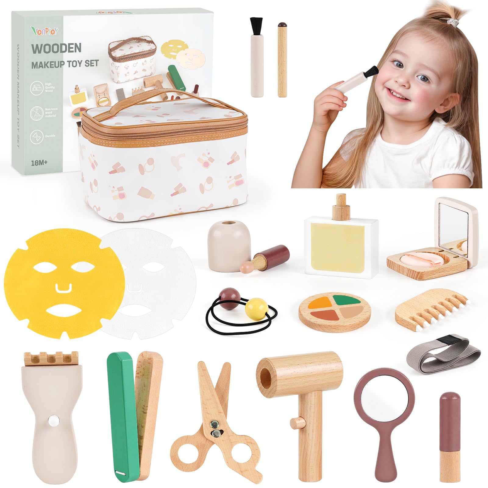 Montessori Makeup Kit Toys For Year Old Girls Birthday