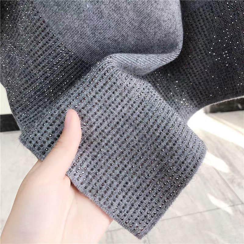 Lexenic Shiny Women's Fashion Shawl,Rhinestone Knitted Shawl Batwing Capecloak,Pullover Sweater Coat,Women's Wool Shawl2