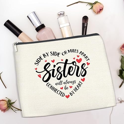Miniatura 7 de TSUYAWU Regalos para hermanas de hermana hermano, bolsa de maquillaje para la mejor hermana, regalo para hermana para Navidad, graduación, regalos