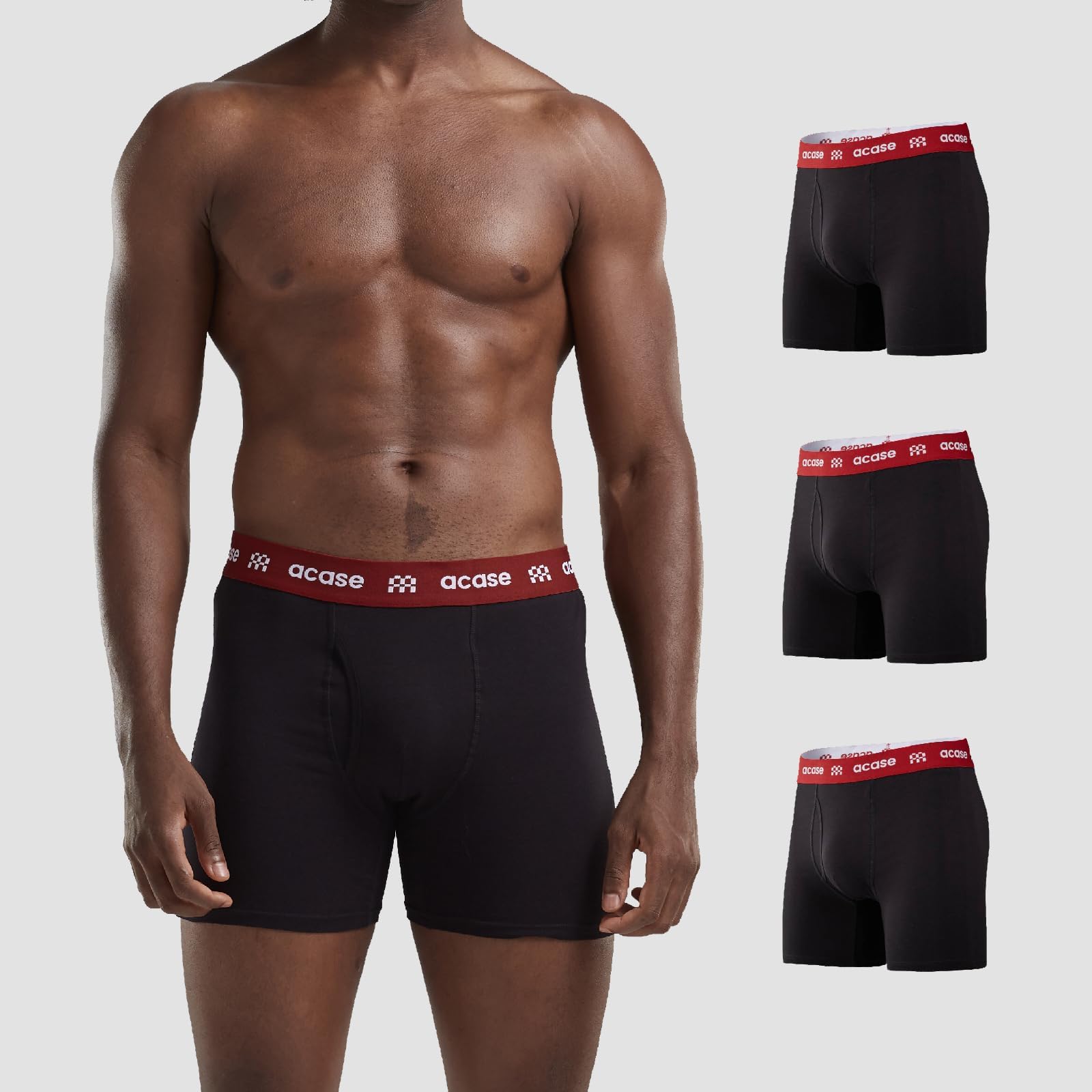 1/3/4-Pack Mens Boxers Briefs Cotton Soft Breathable Boxer Trunks Stretch Performance Underwear for Men