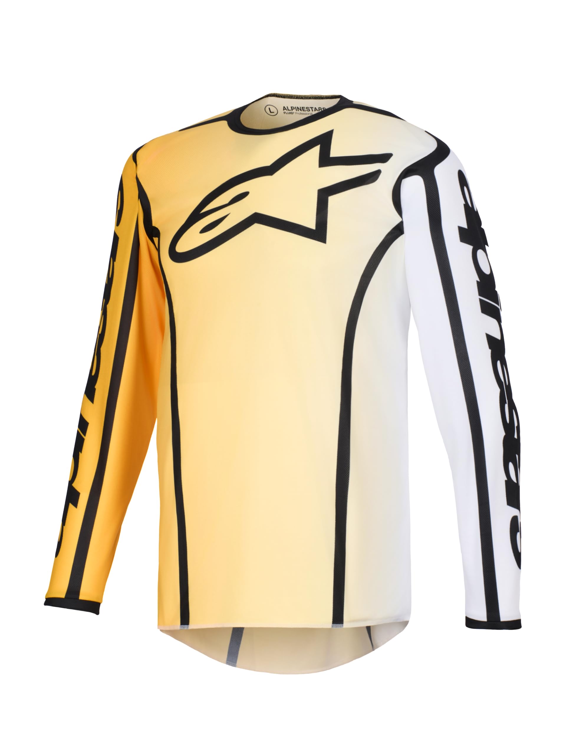 Alpinestars Fluid Apex Maglia da motocross, giallo/nero, L