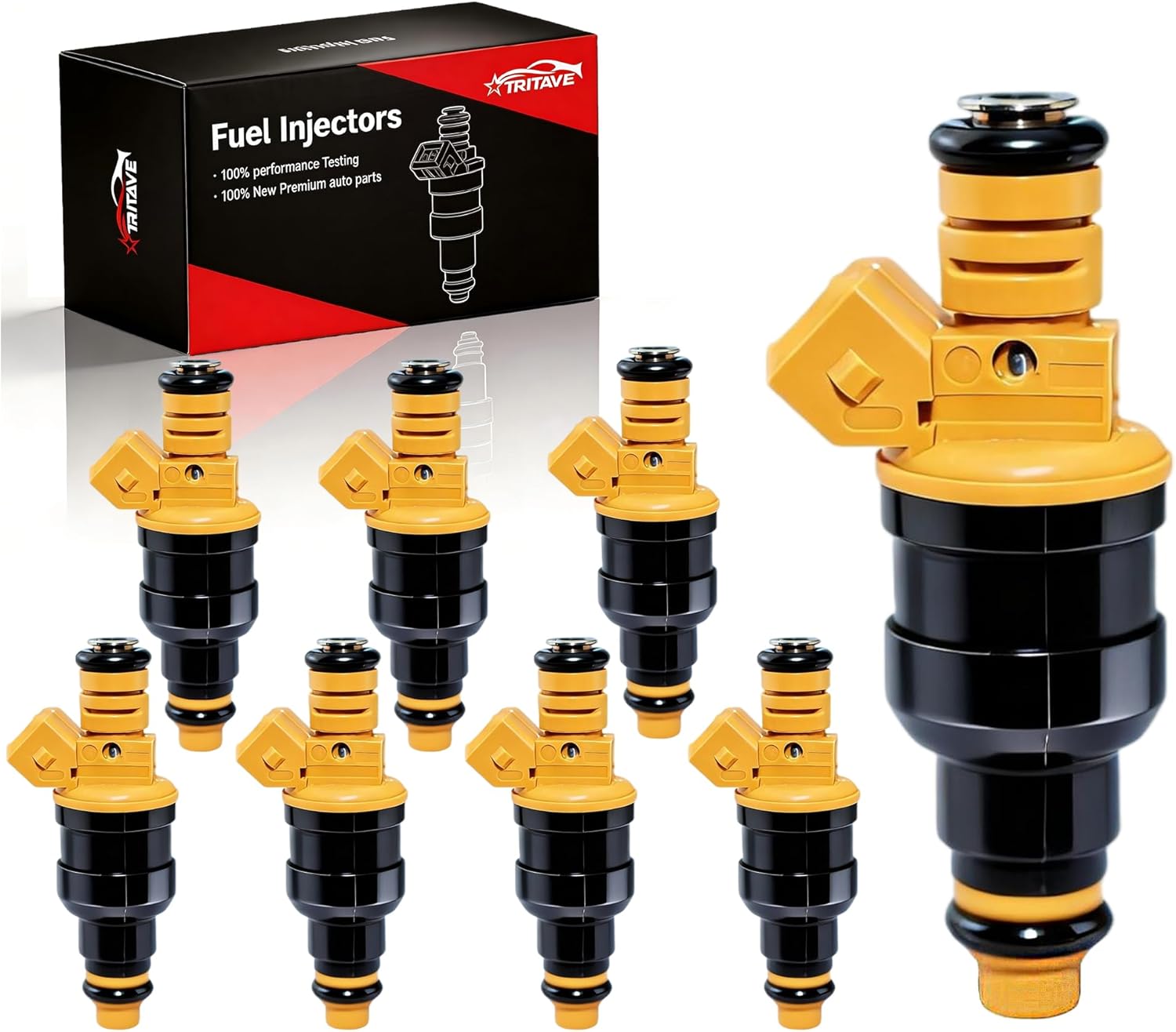 Upgraded Fuel Injectors Compatible with Ford F150 1997-2003 ;Mustang 1996-2004 F250 F350 E150 E250 E350 Bronco;Lincoln Navigator OE#0280150943, 0280150939, 0280150909(8 Pcs)