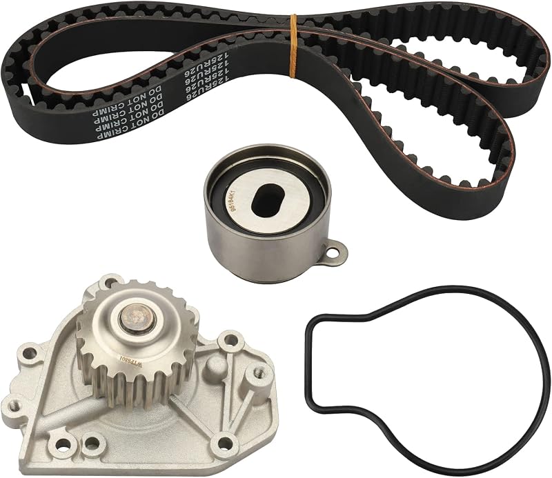 TCKWP184 Timing Belt Kit with Water Pump for CR-V Integra | Compatible with Acura Integra 1996-2001 1.8L & Honda CR-V 1997-2001 2.0L, Includes Timing Belt, Drive Belt, Pump & Idler