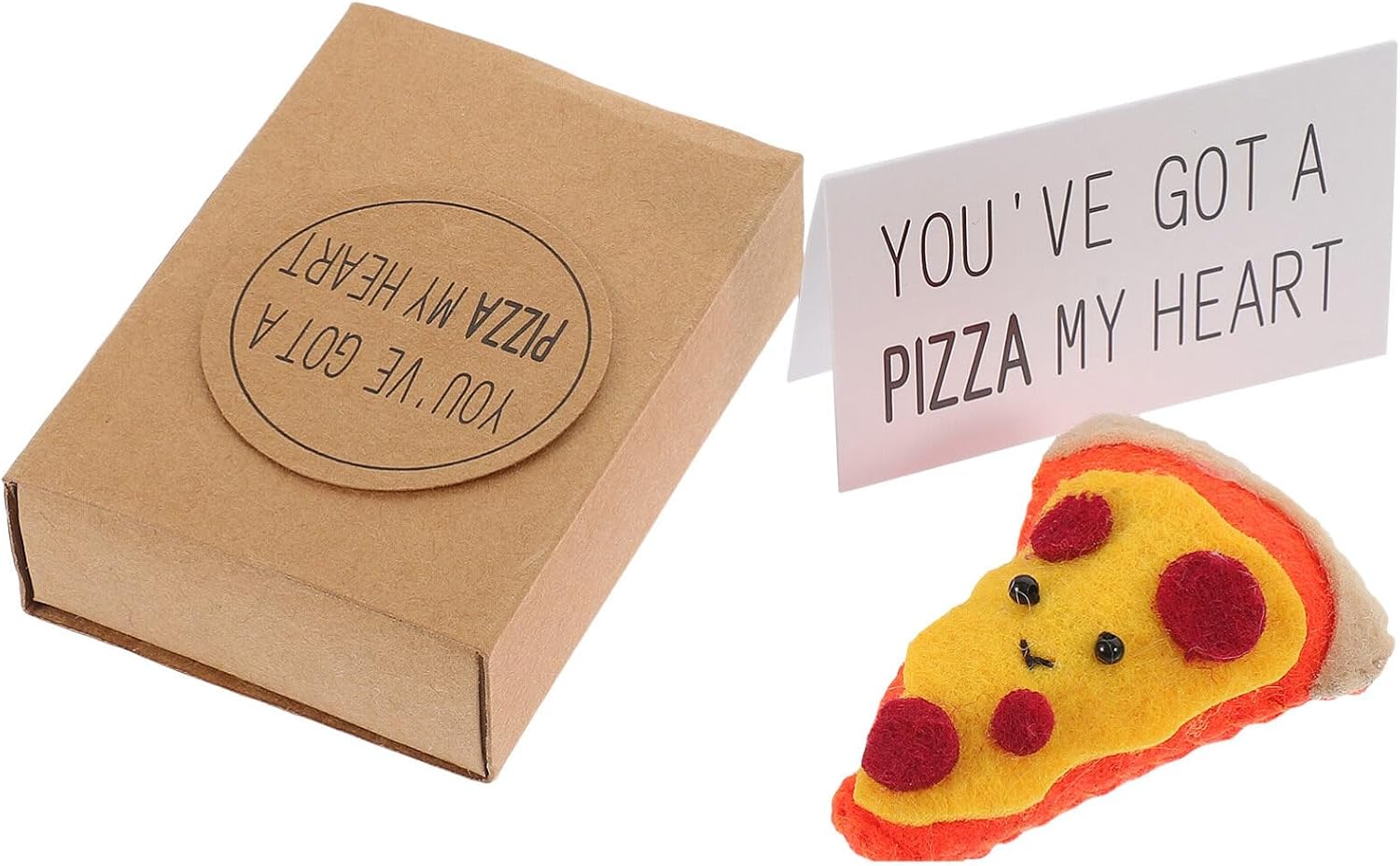 ABOOFAN Mini Pizza Box Christmas Pizza Box Holiday Toys Para Niños Festival Present Pizza Plaything Mini Small Toy Non-woven Fabric for Celebrations Party Favors