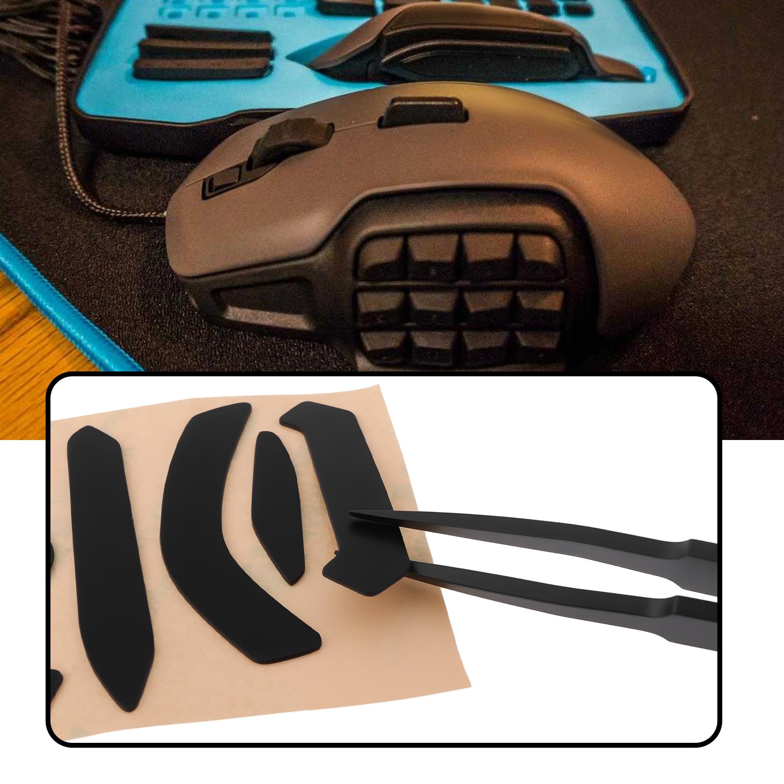 OTOTEC 2 zestawy podkładek pod nóżki myszy kompatybilne z naklejkami na stopy myszy Roccat Nyth PTFE