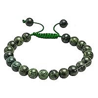 Vista 759 de Amazing Gemstone Yaxaite Bracelet for Women Men's Gifts - Protection Healing Crystal Bracelet - 8mm Gemstone Beaded Adjustable Bracelet Pulseras