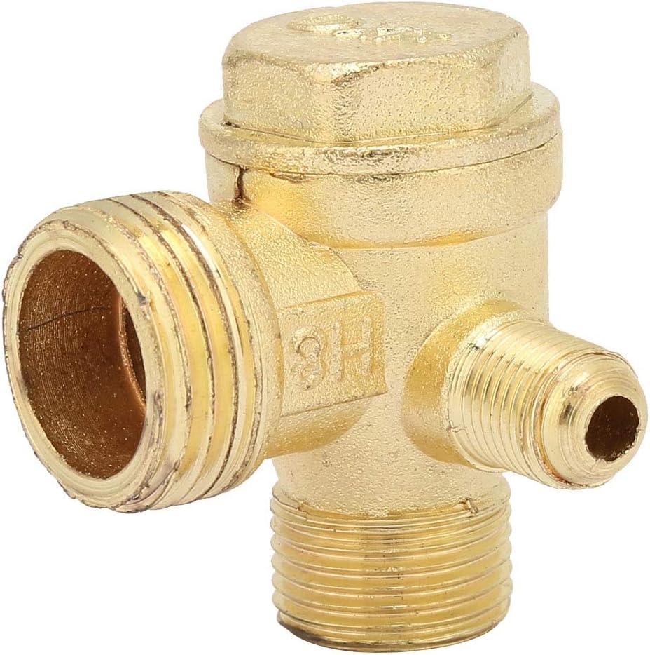 Nikou Air Compressor Check Valve - One-Way Brass Three Way - Connect Pipe Fittings
