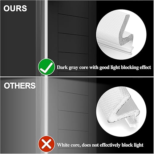 Miniatura 5 de Burlete negro para puerta, resistente al polvo, a prueba de sonido, 40 pies para puertas y ventanas, reemplazo de marcos en forma de V, ranuras para