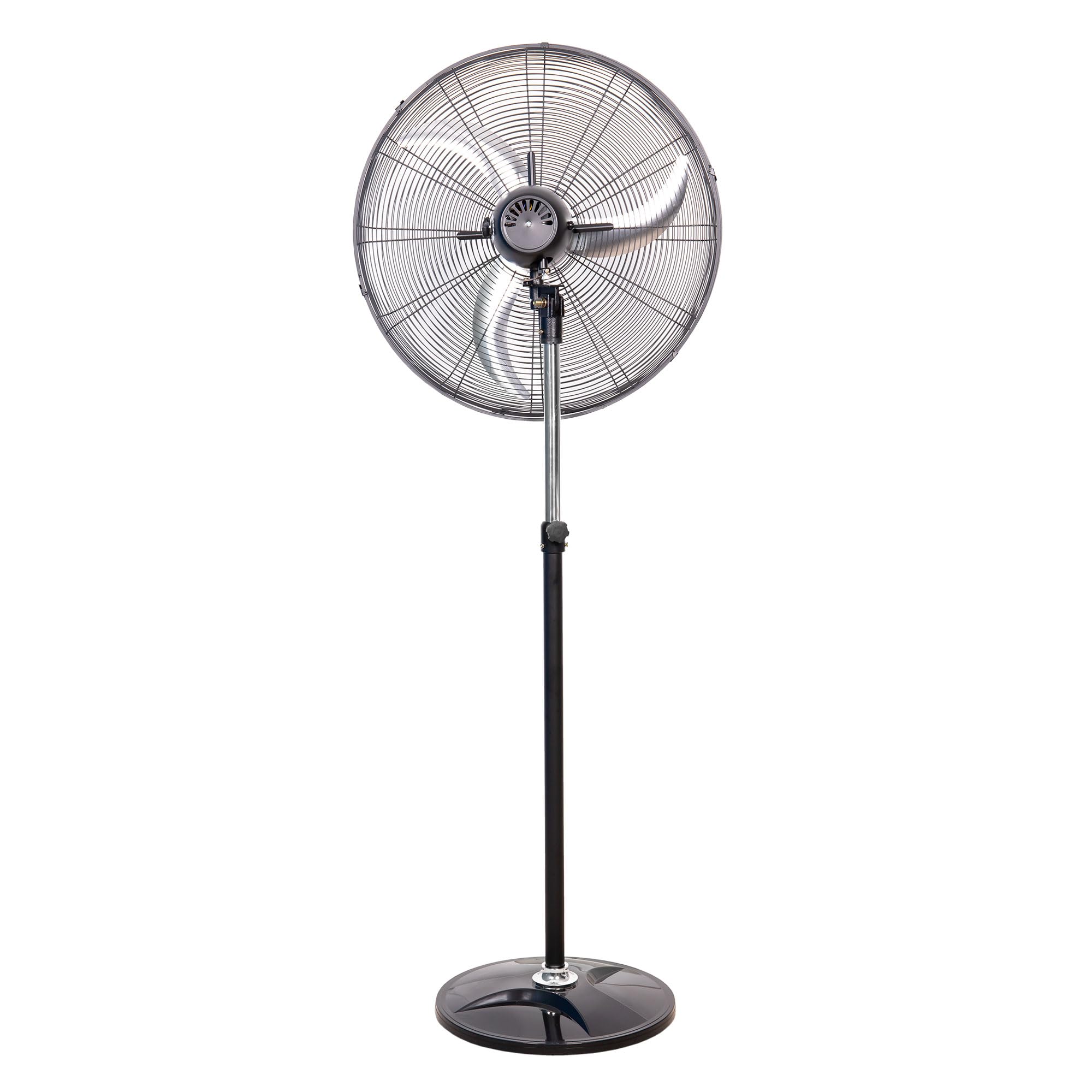 Cofan Ventilador de Pie Industrial con 3 Velocidades Ø65 cm, Motor Potente 200 W, Oscilante, 3 Aspas de Aluminio de Alto Rendimiento, Altura de 155 cm, Color Negro