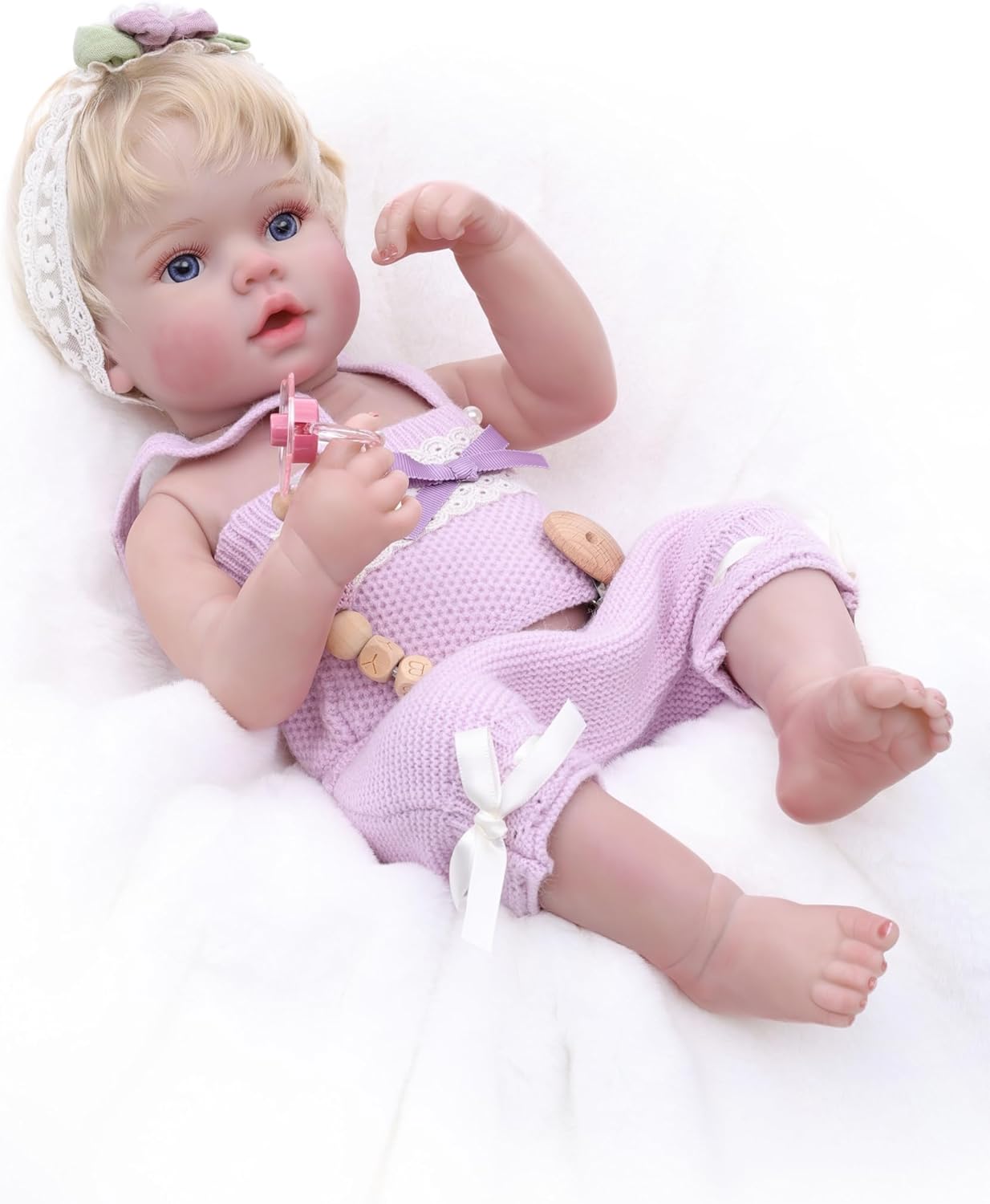 20inch Large Realistic Reborn Baby Doll Hand-Rooted Hair Lifelike Baby Dolls with Accessories for 3+ Year Old Girls Gifts, Pretend Play, Collection