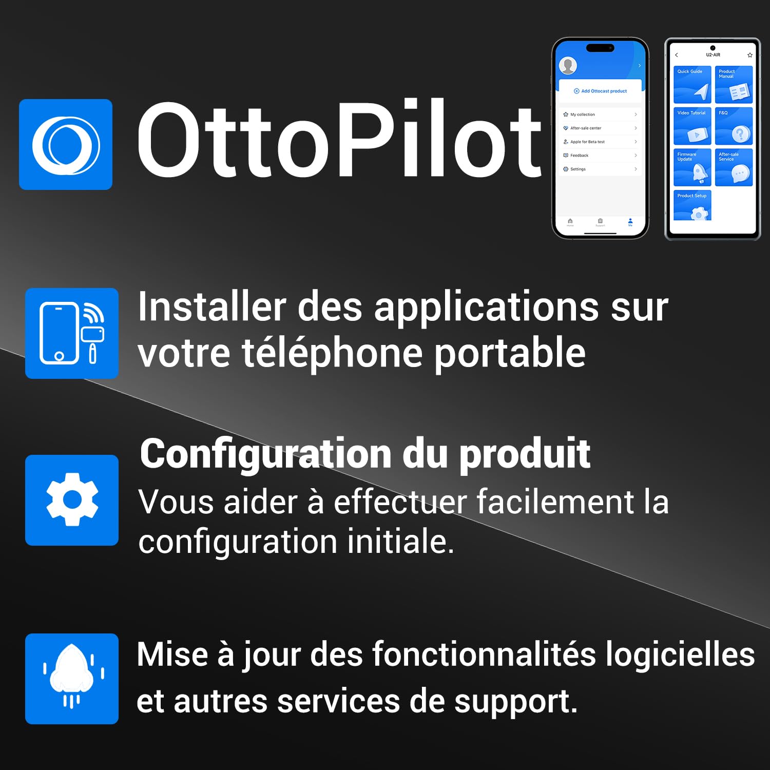 OTTOCAST-Android-Auto-sans-Fil-Adaptateur Wireless Dongle A2AIR Pro AA Adapter Plug Play Adaptador pour Les Voitures avec Android Auto(Année De Production: 2016-2024)