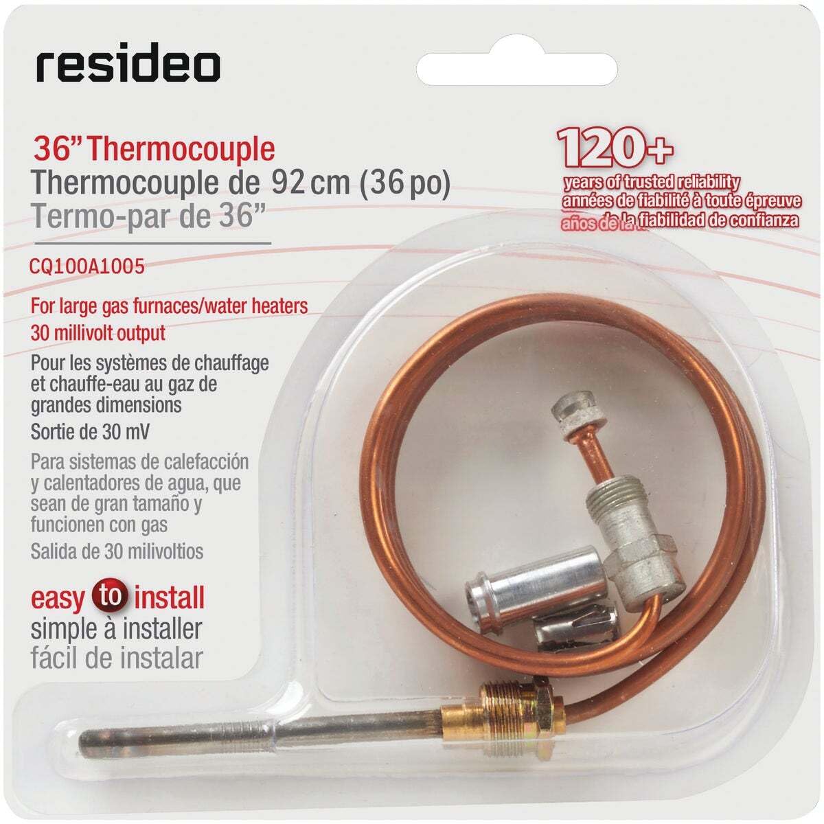 Honeywell 36 pulgadas. Kits de termopar universal CQ100A1005