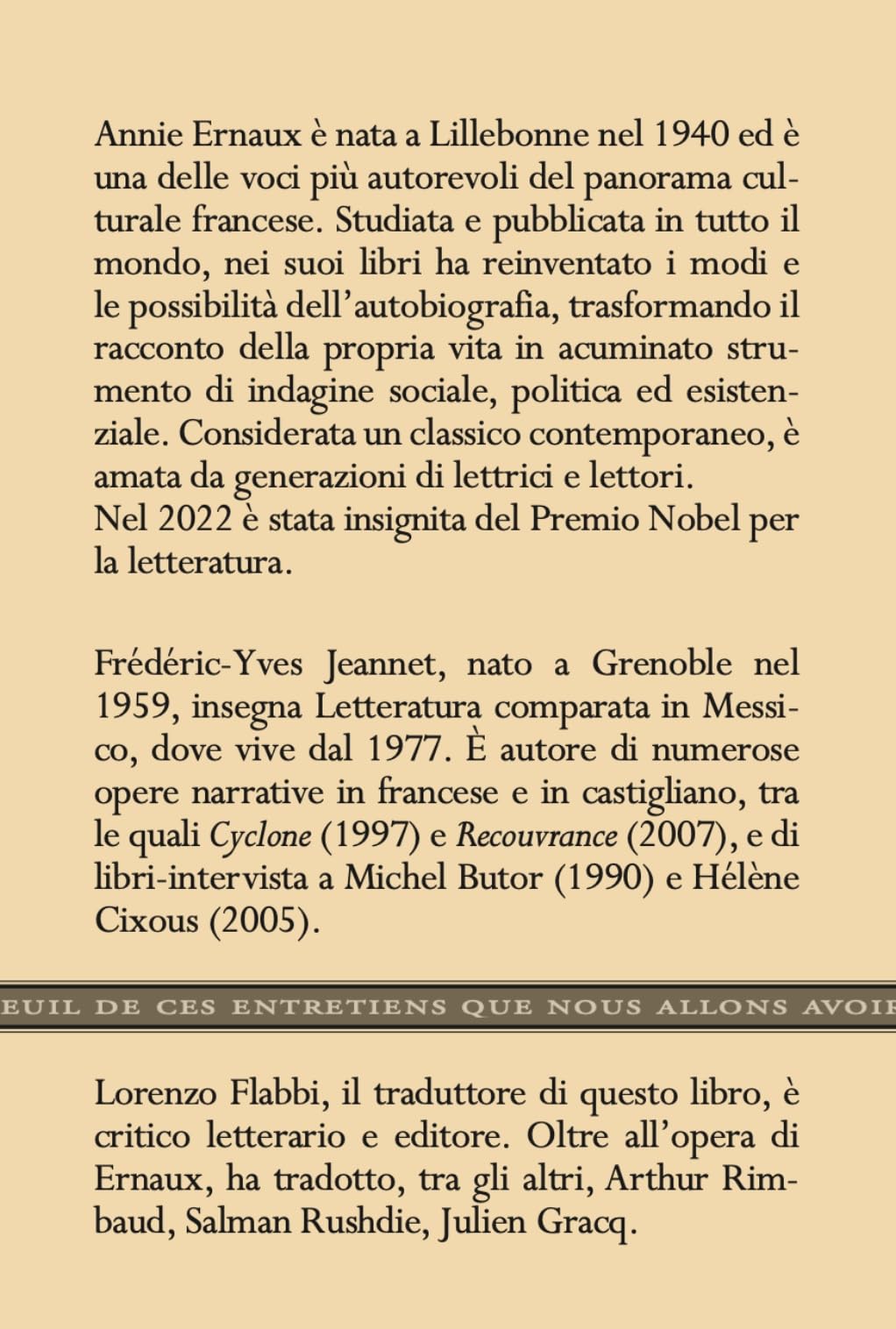 La scrittura come un coltello