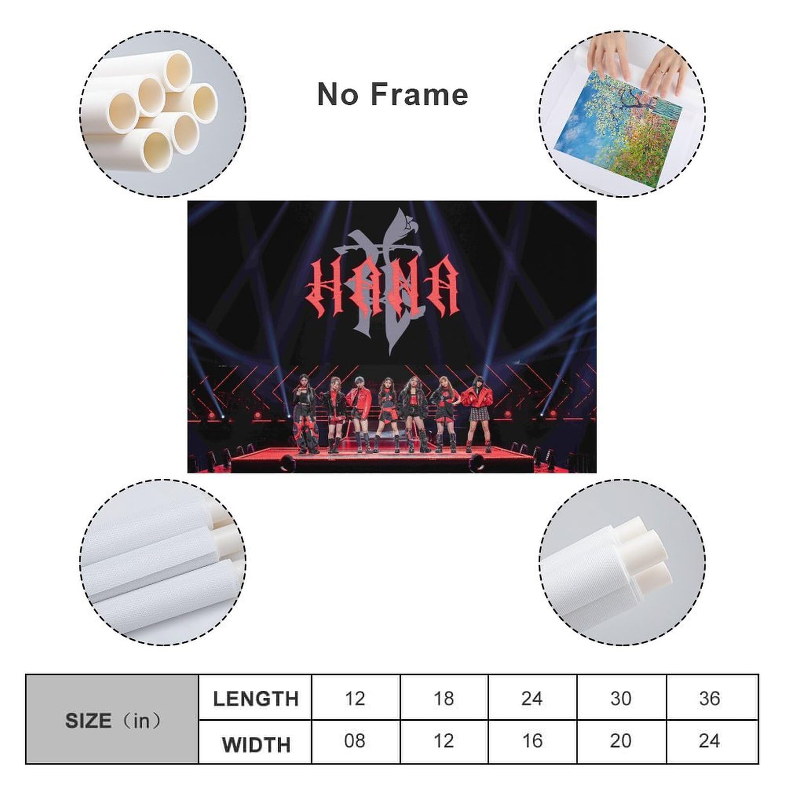 Amazon.co.jp: 歌手 HANA ハナ Debut Single Rose 写真キャンバス
