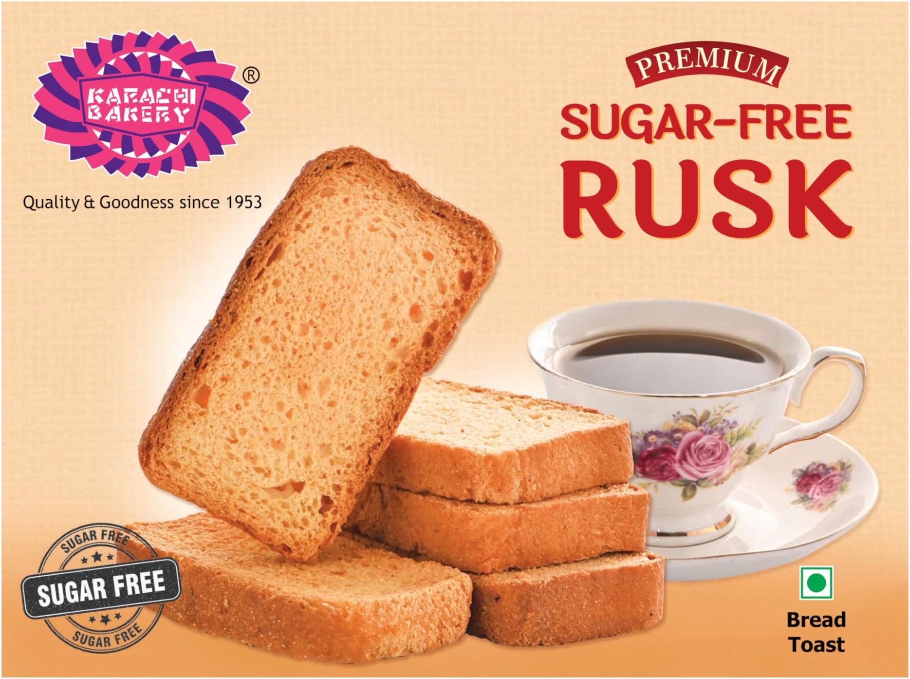 Karachibakery Sugarfree Rusk 250gram