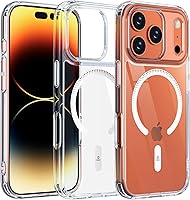 Vista 16 de ONES Funda delgada transparente para iPhone 8 Plus/7 Plus, PC + TPU híbrido, protección contra caídas de grado militar [antiamarillamiento], funda