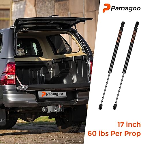 Miniatura 76 de Puntales de elevación de gas de 12 pulgadas, C16-10788, 35 libras; para cámper Leer, Snugtop, ventana trasera de cámper, tapa de caja