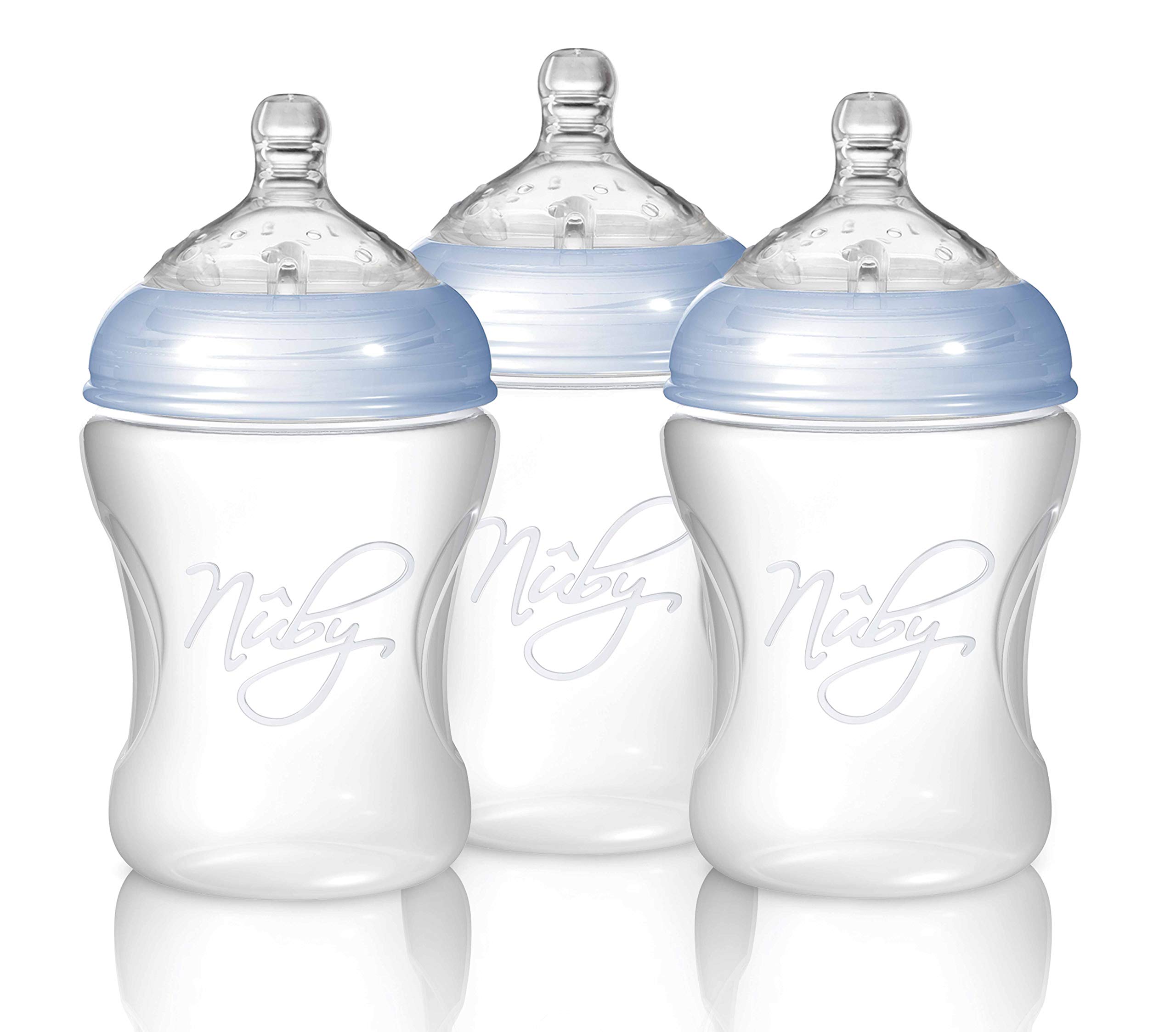 Nuby NTVP39 Vaporisator/Sterilisator für 5 Flaschen und Zubehör inklusiv 3x PP Flasche, 240 ml, weiß